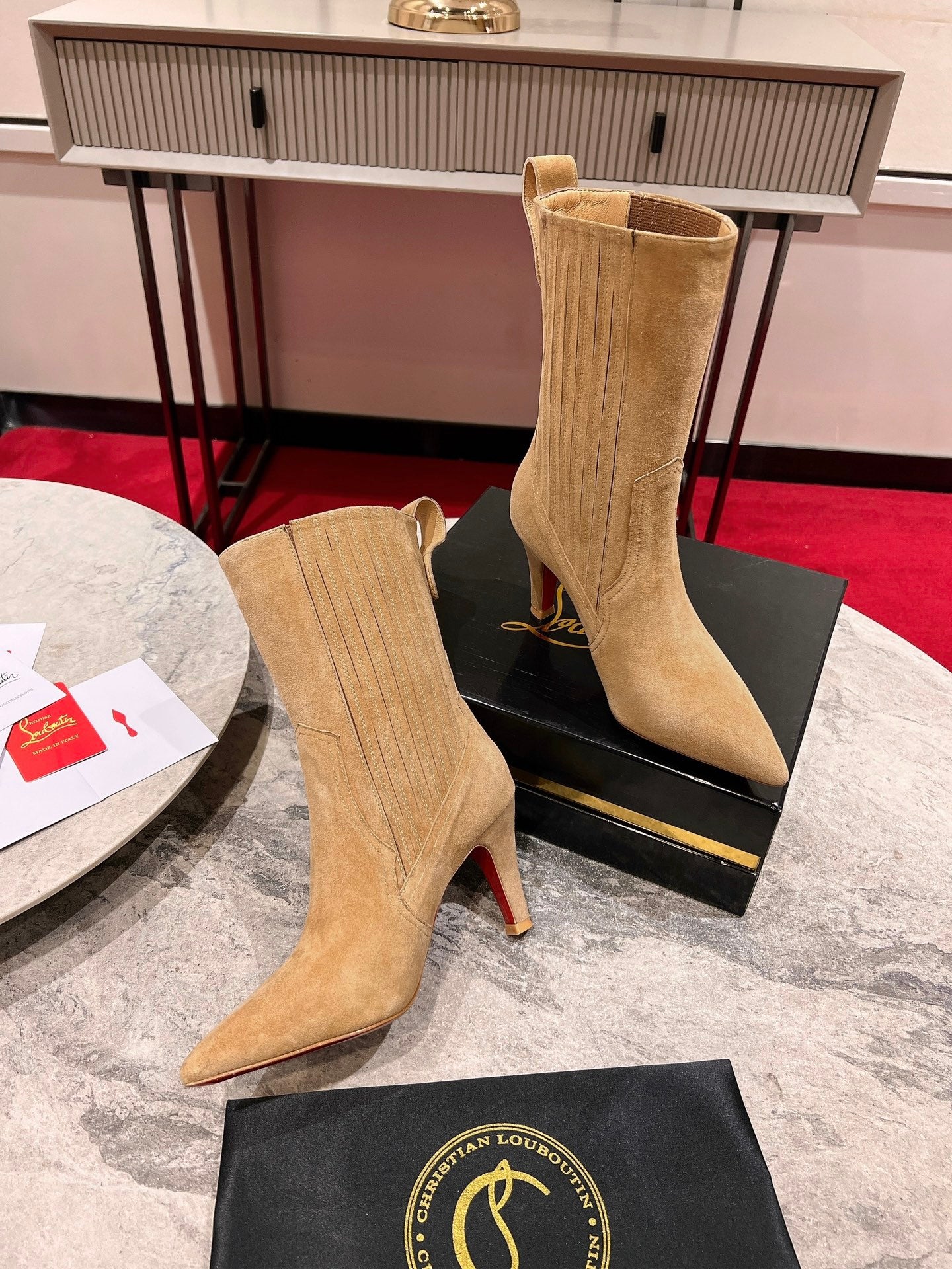 Christian Louboutin Heels Short Suede boots