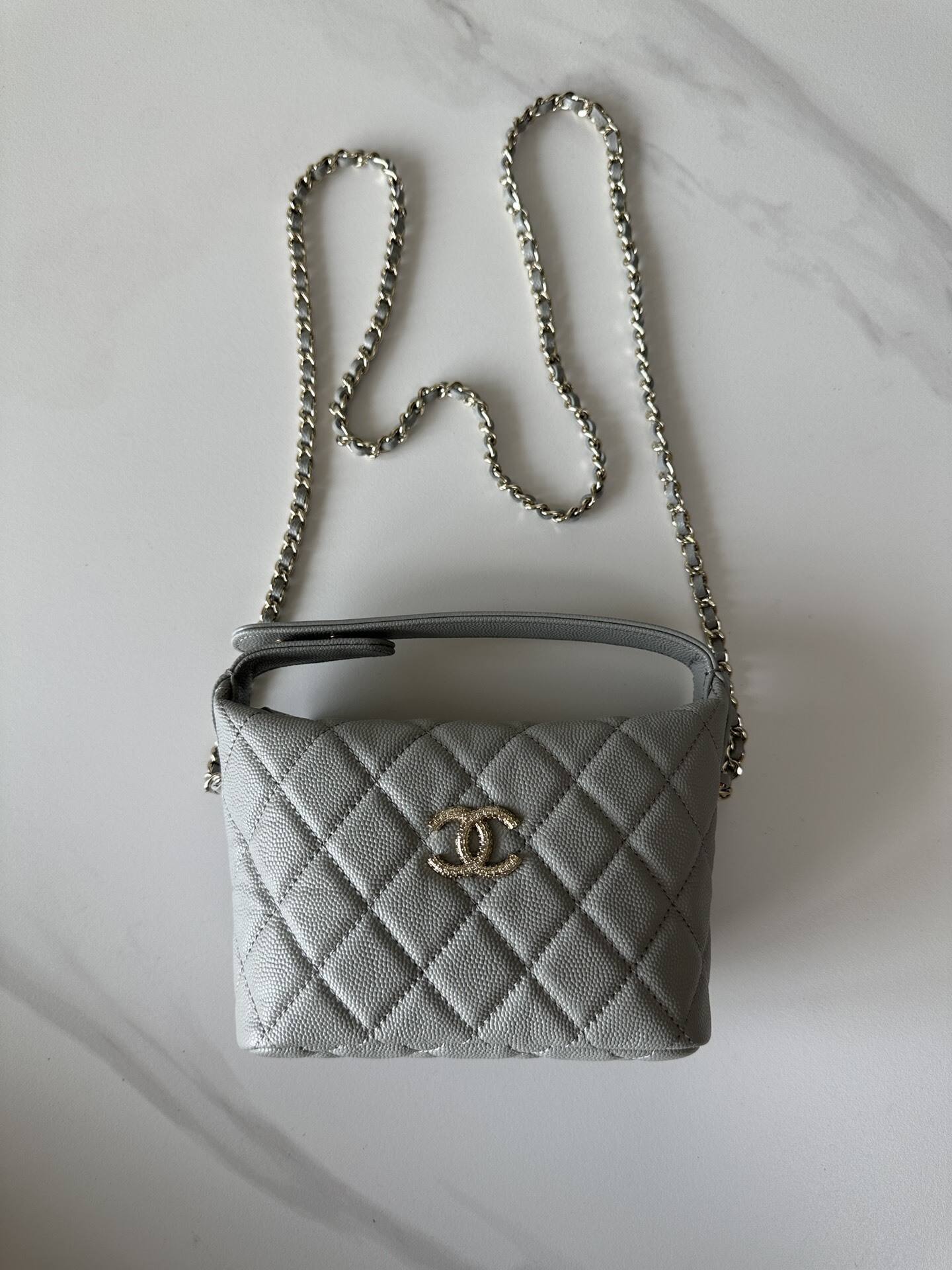 Chanel leather hobo bag