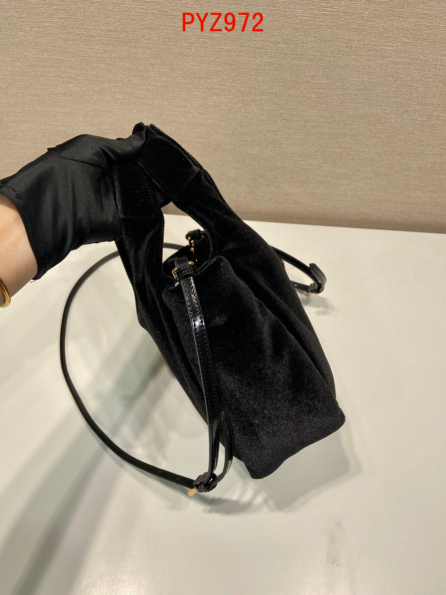 Prada Padded velvet mini handbag
