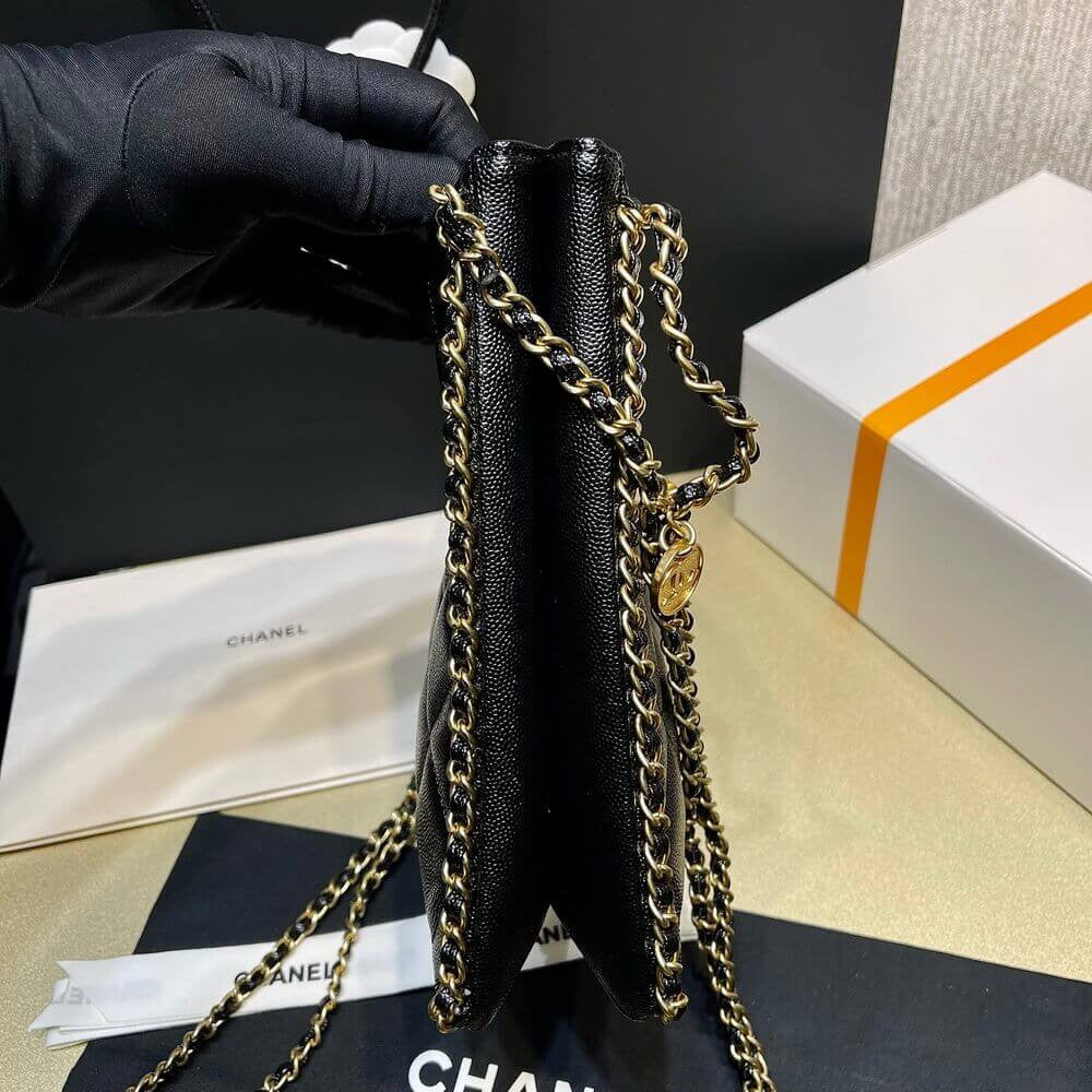Chanel Small Tote in Black Lambskin