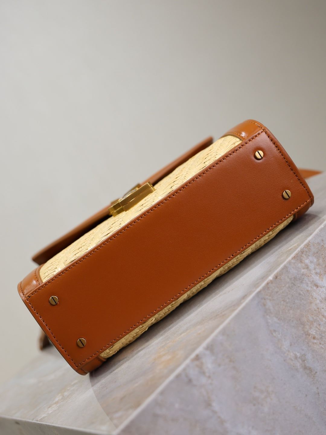 YSL CASSANDRA Mini raffia bag