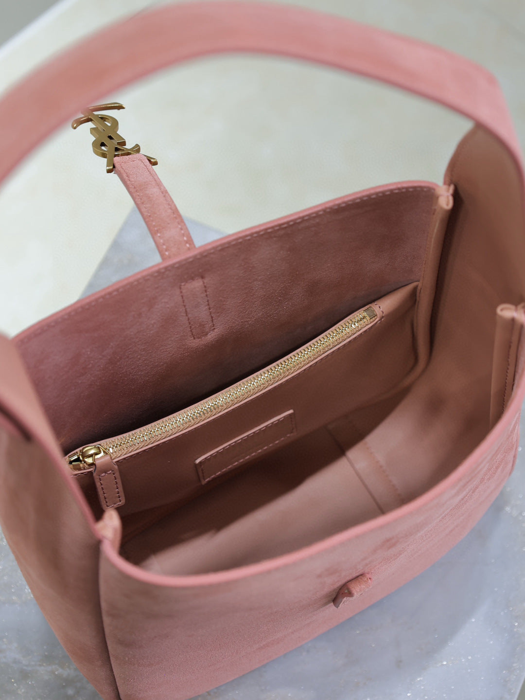 YSL Le 5 a 7 small suede bag