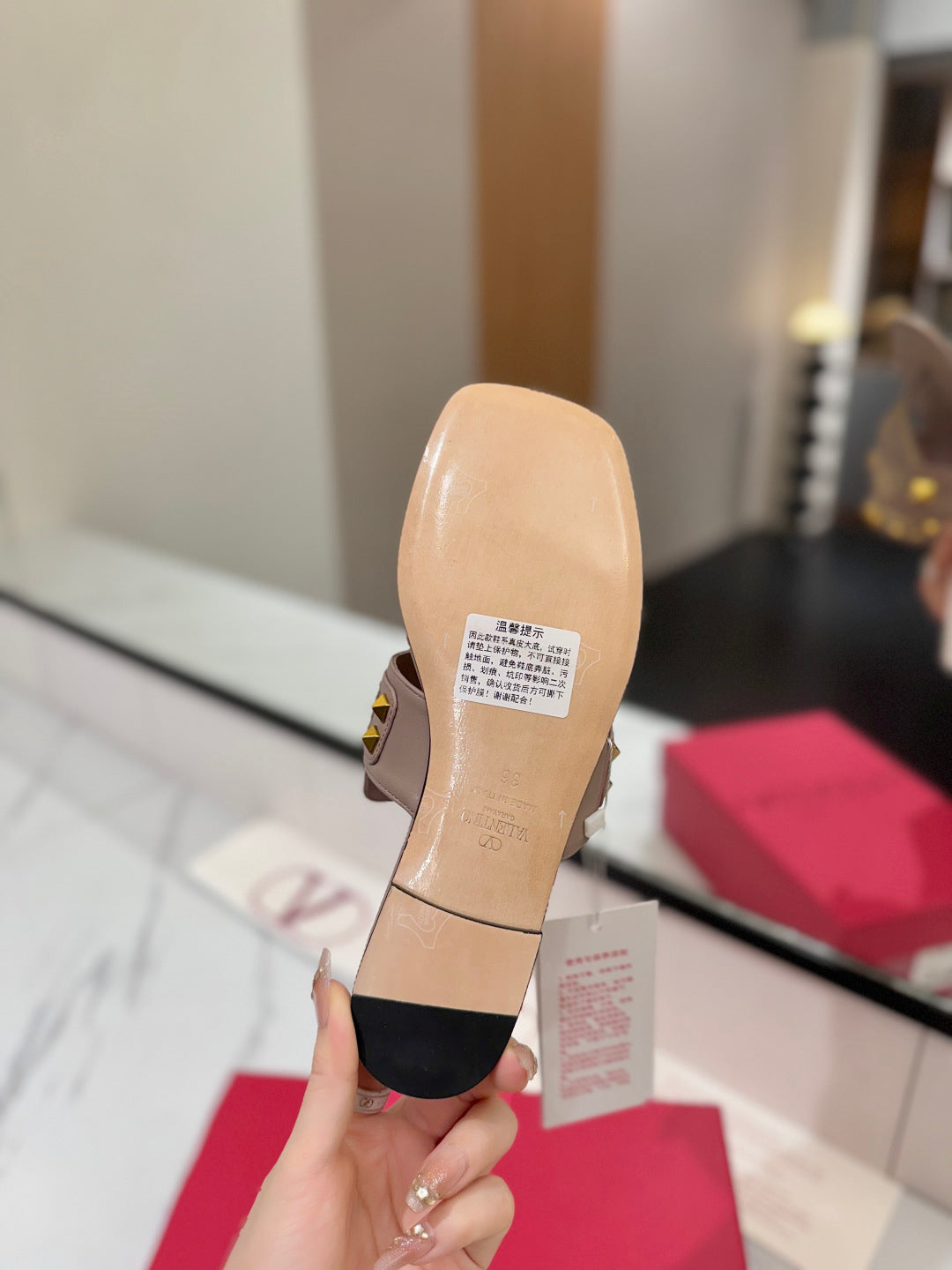 Valentino leather Slides