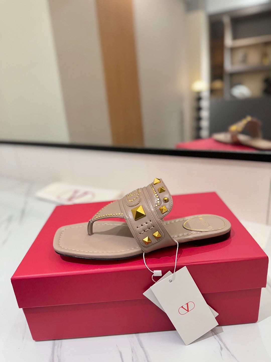 Valentino leather Slides