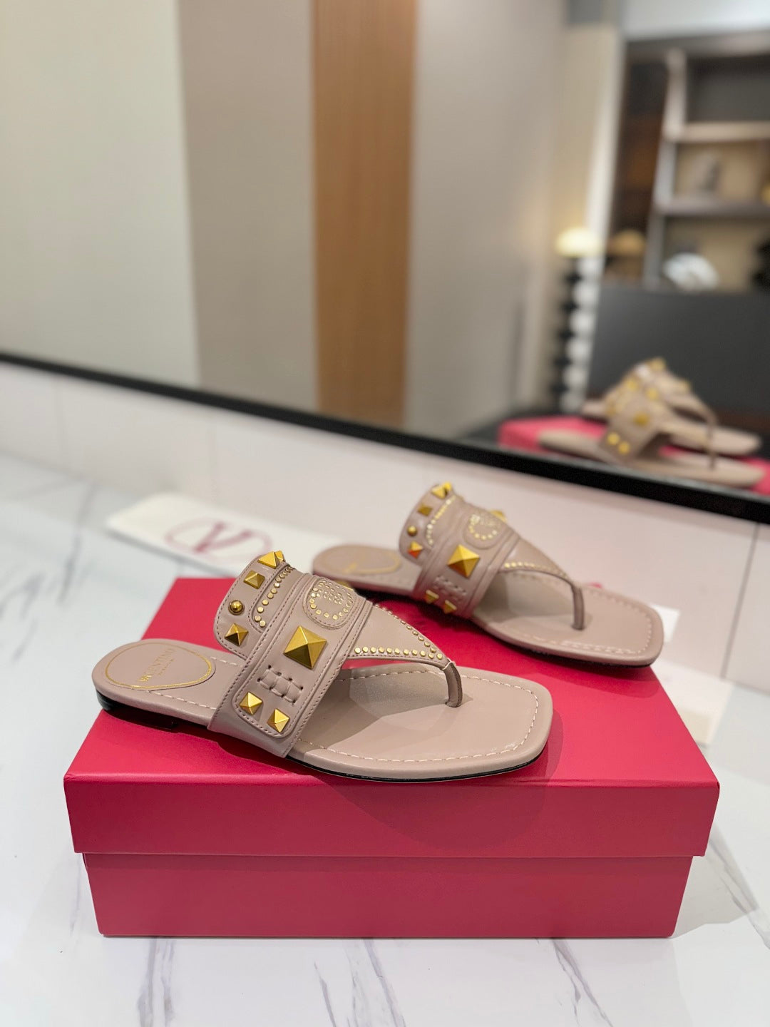 Valentino leather Slides