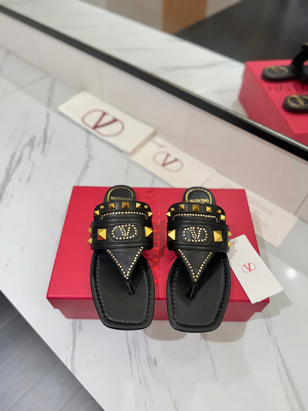 Valentino leather Slides