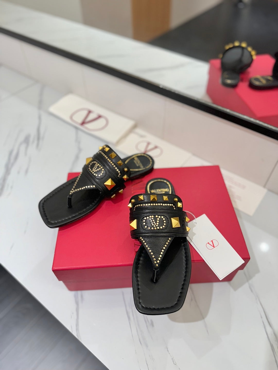 Valentino leather Slides