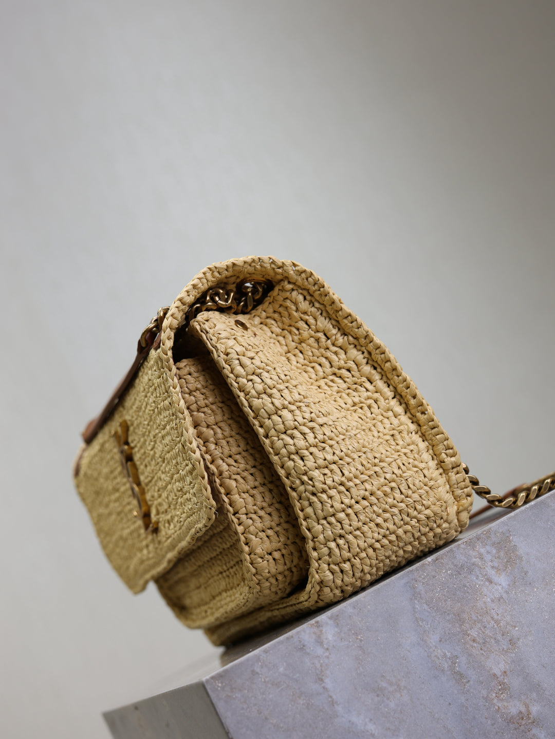 YSL Medim Niki Straw bag