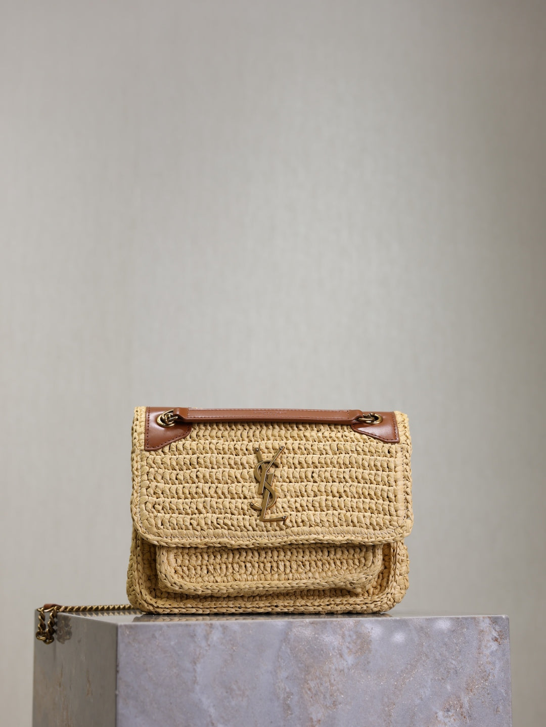 YSL Niki Small straw bag