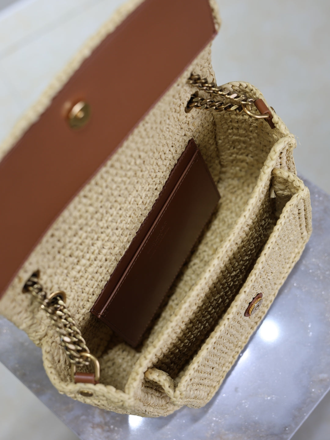YSL Niki Small straw bag