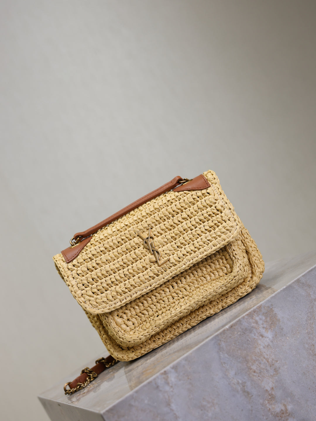 YSL Niki Mini Straw bag