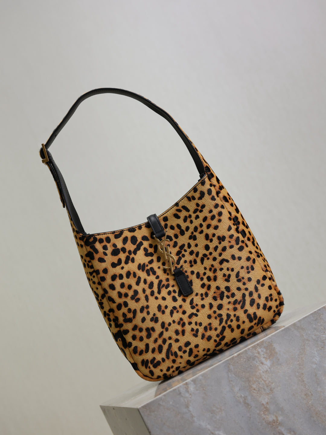 YSL LE 5 A 7 in leopard print