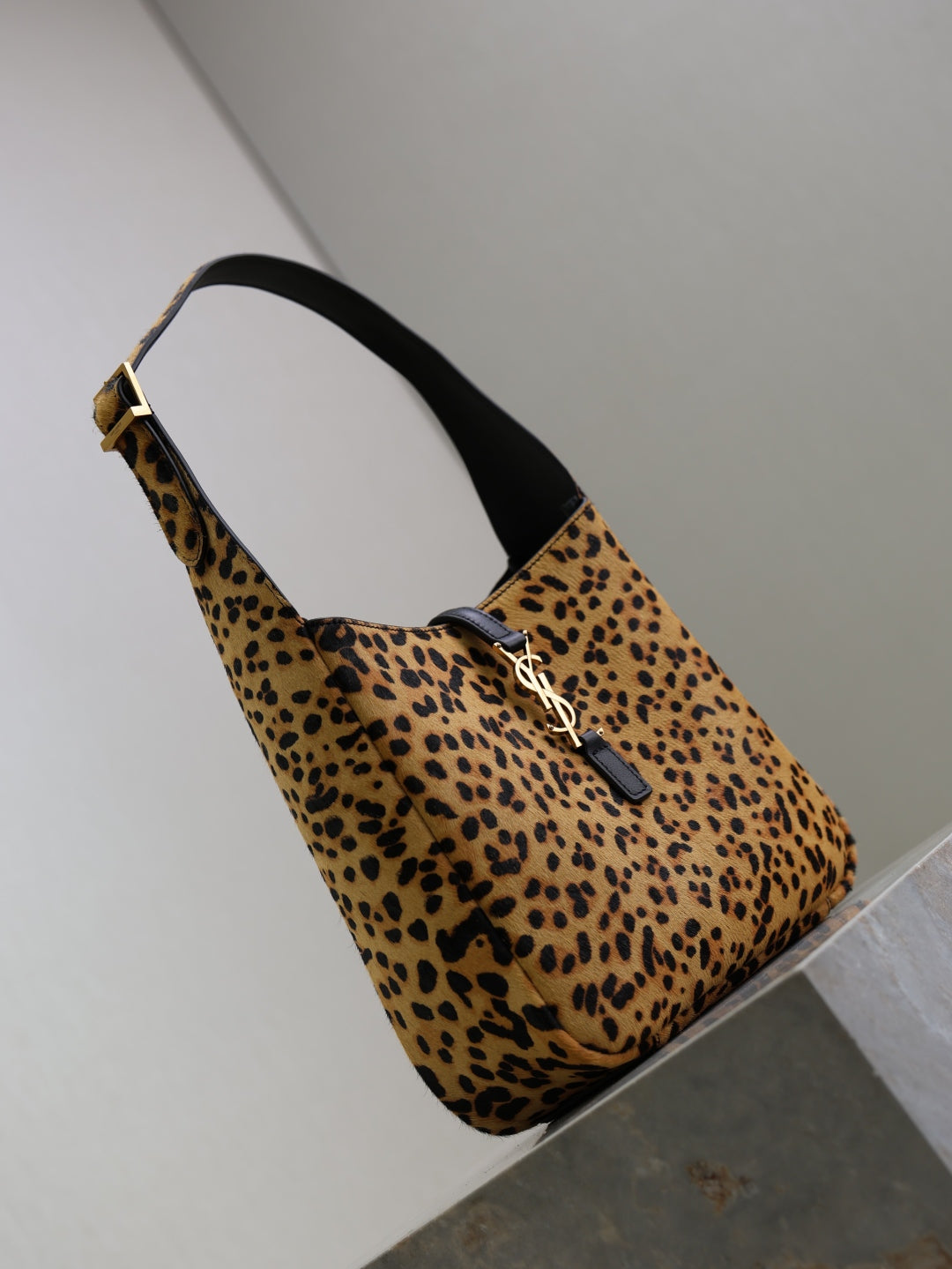 YSL LE 5 A 7 in leopard print