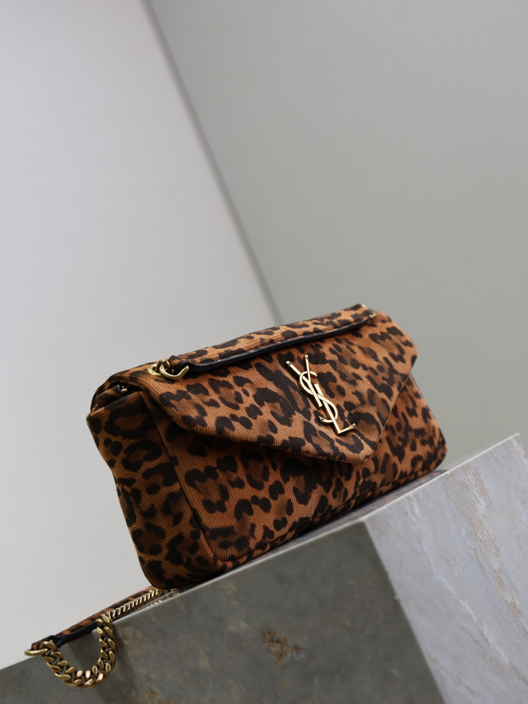 YSL Calypso in leopard print