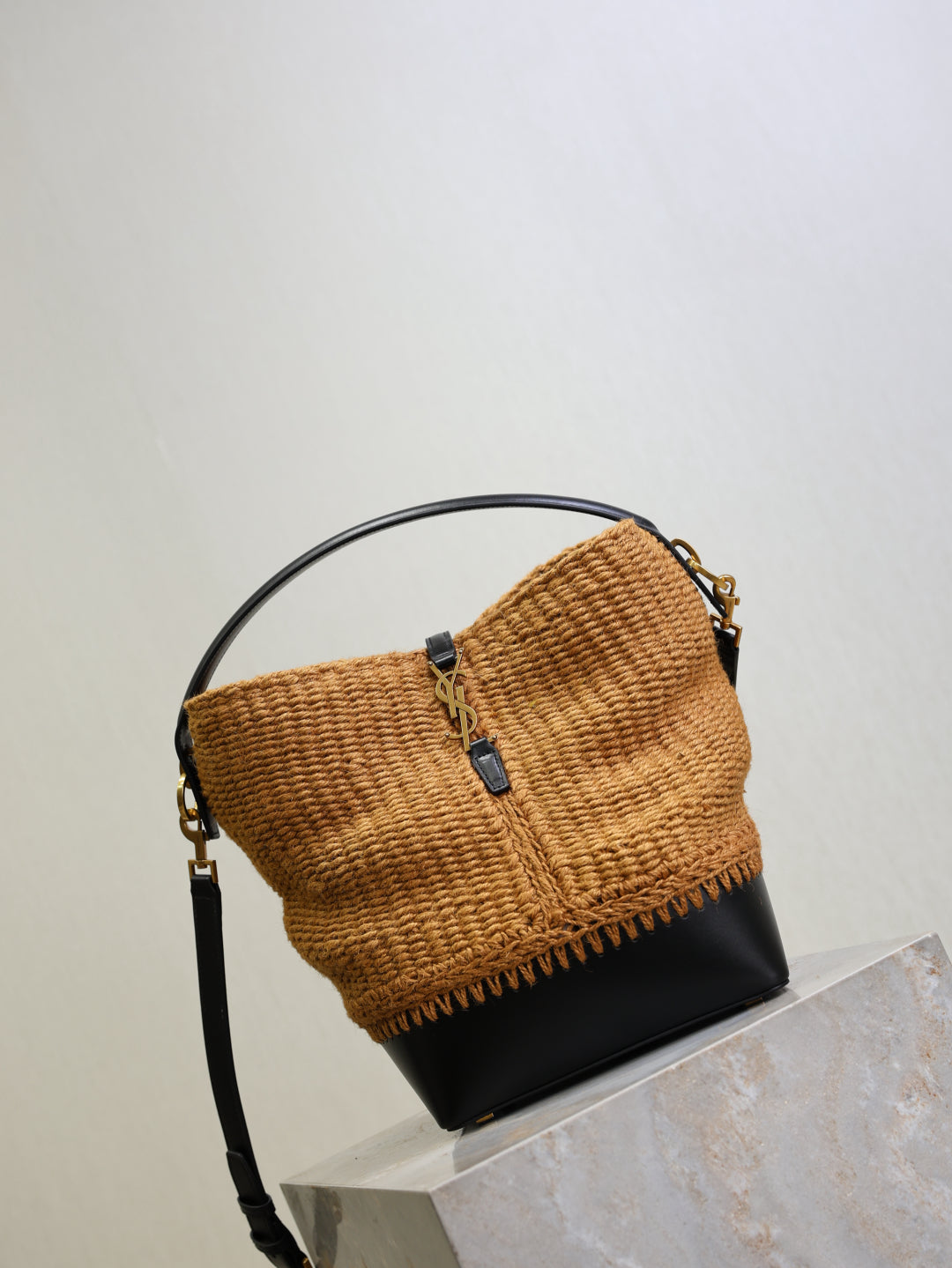 YSL Le 37 straw bag
