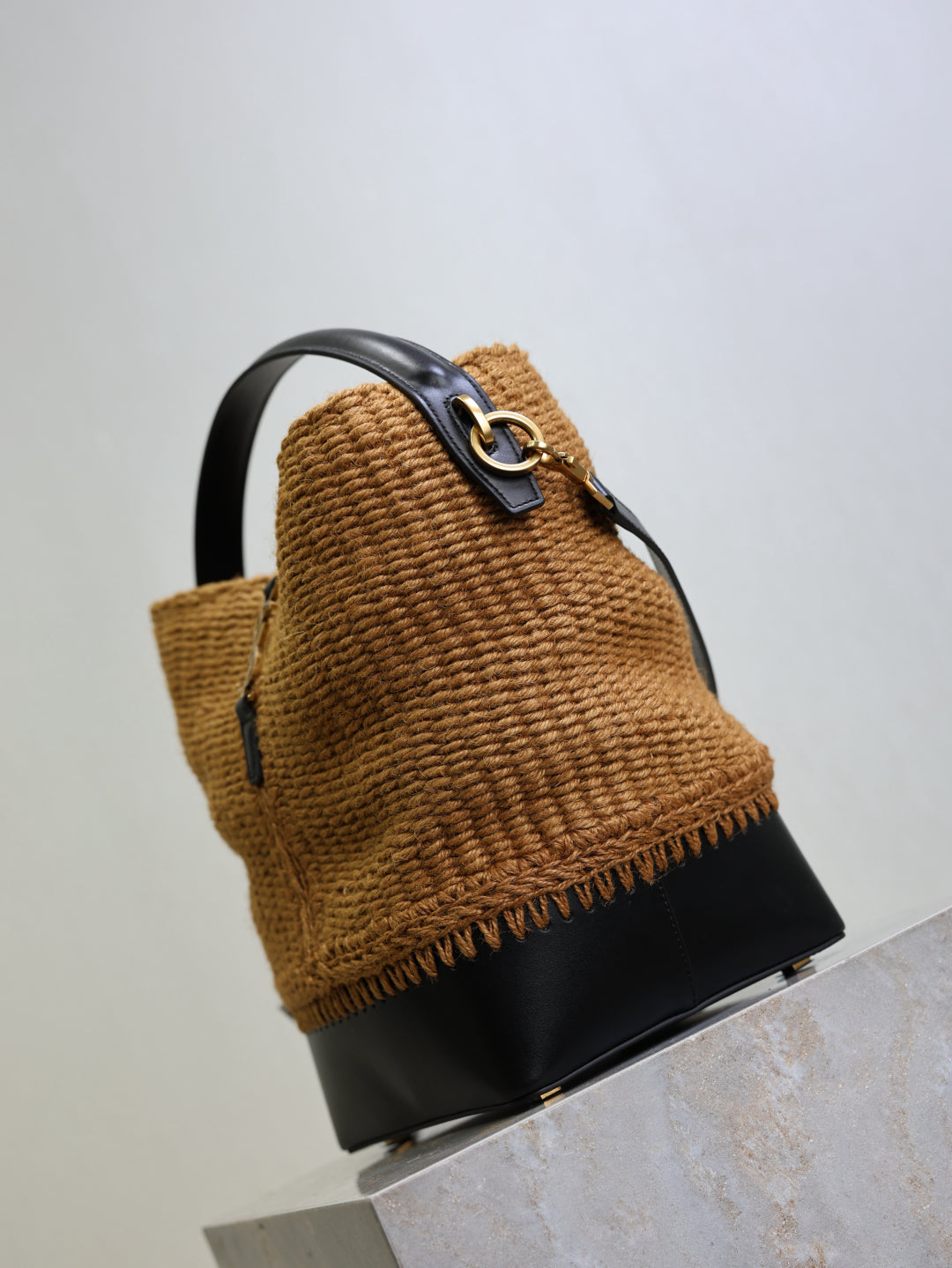 YSL Le 37 straw bag
