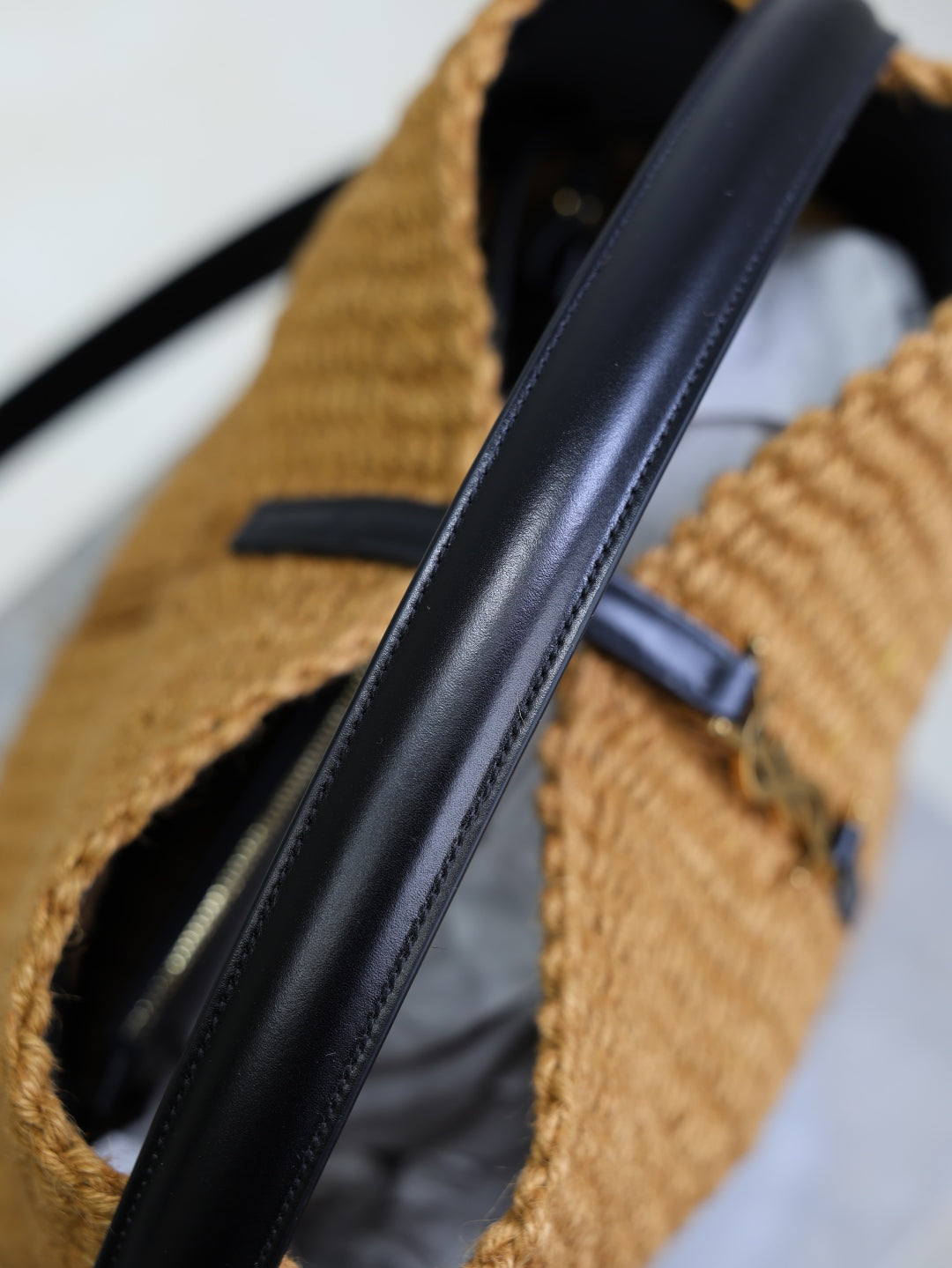 YSL Le 37 straw bag