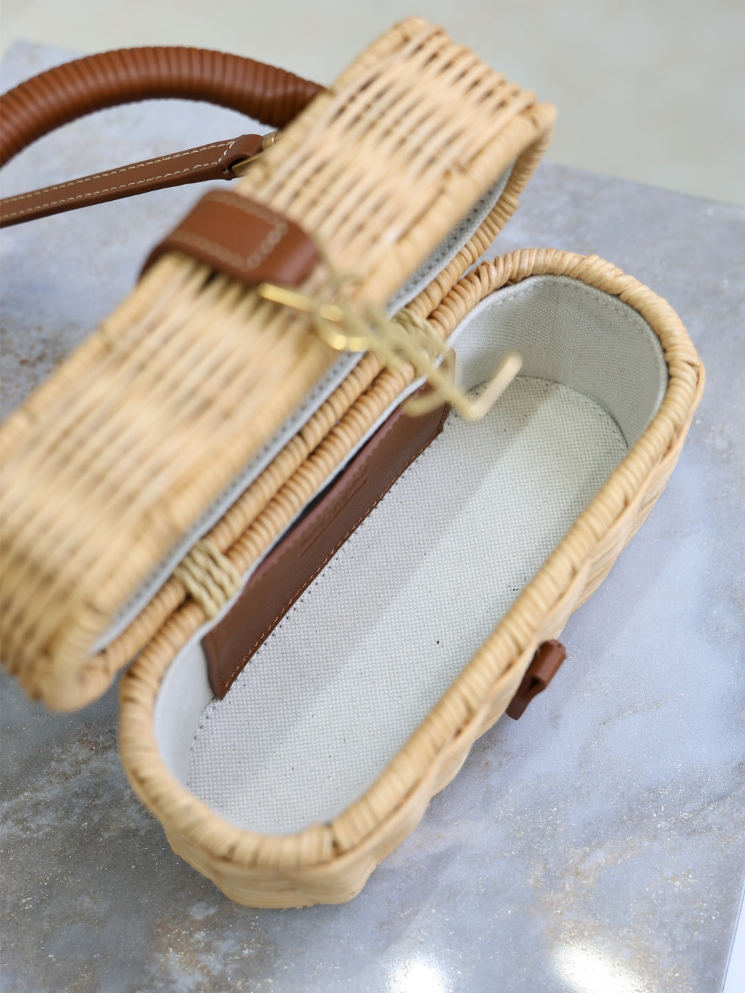 YSL Gaby mini straw bag