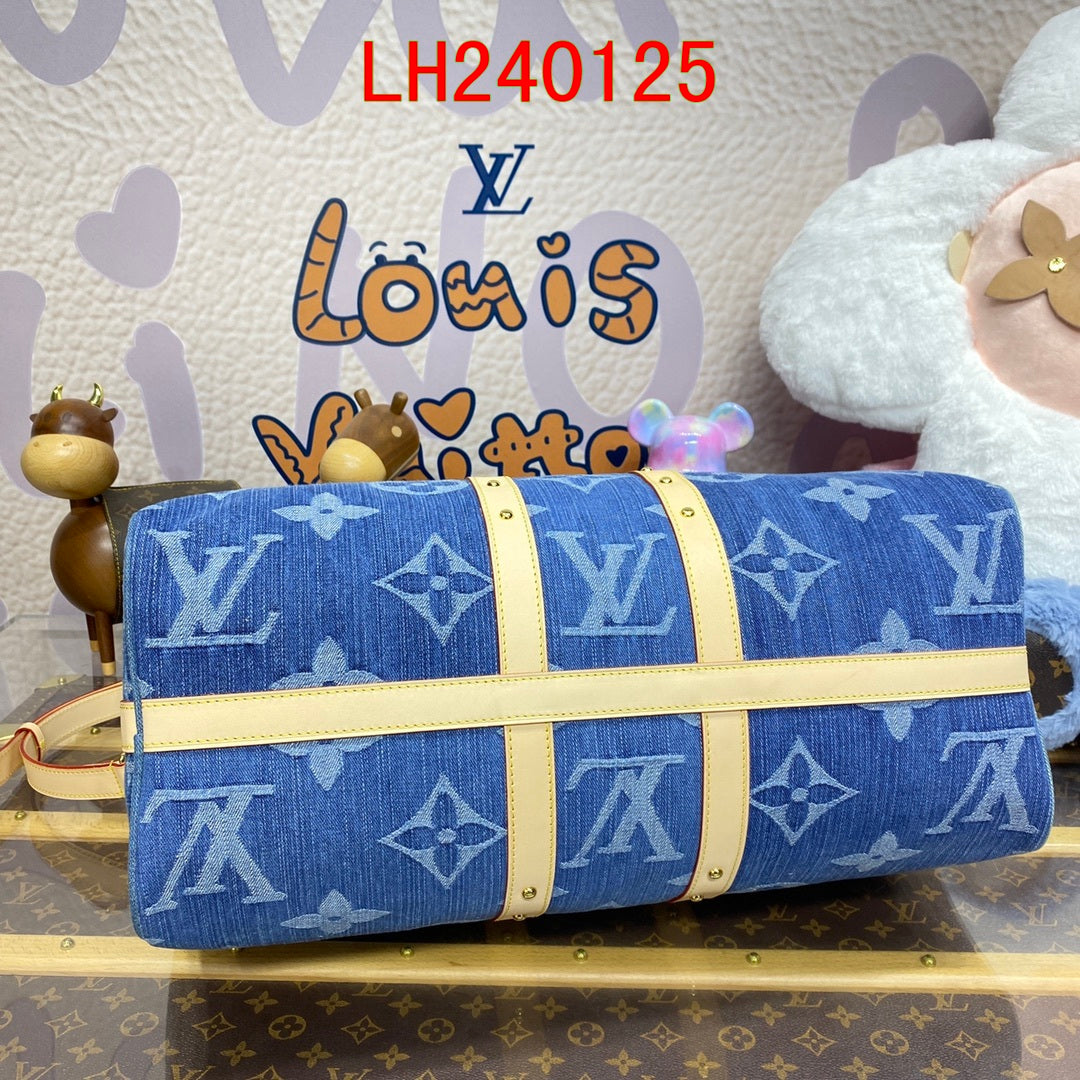 Louis Vuitton Denim Keepall 45