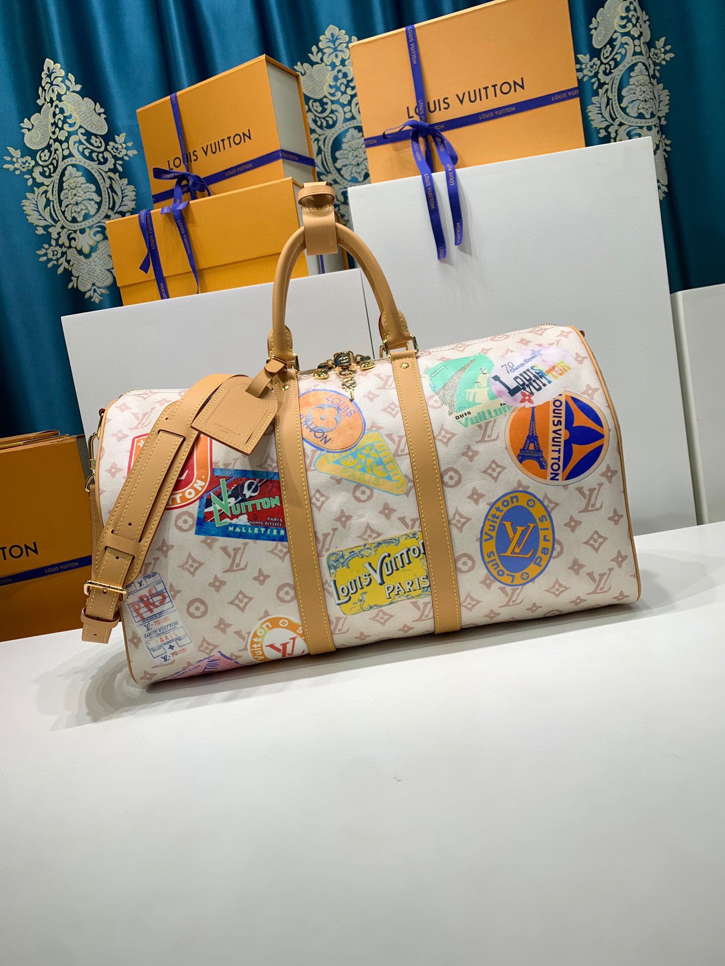 Louis Vuitton Keepall Bandoulière 45 Monogram Dune
