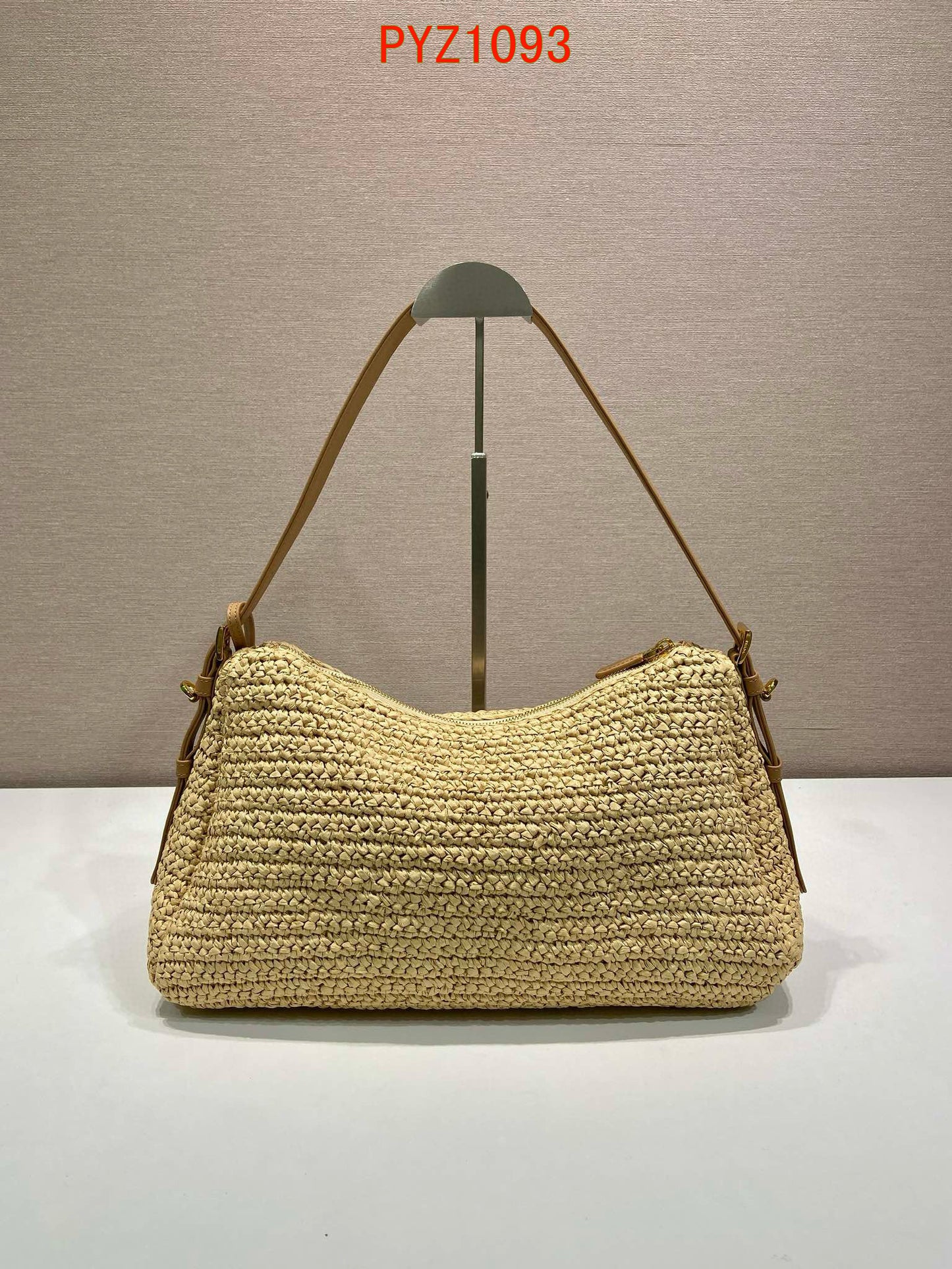 Prada Aimée large crochet and leather bag