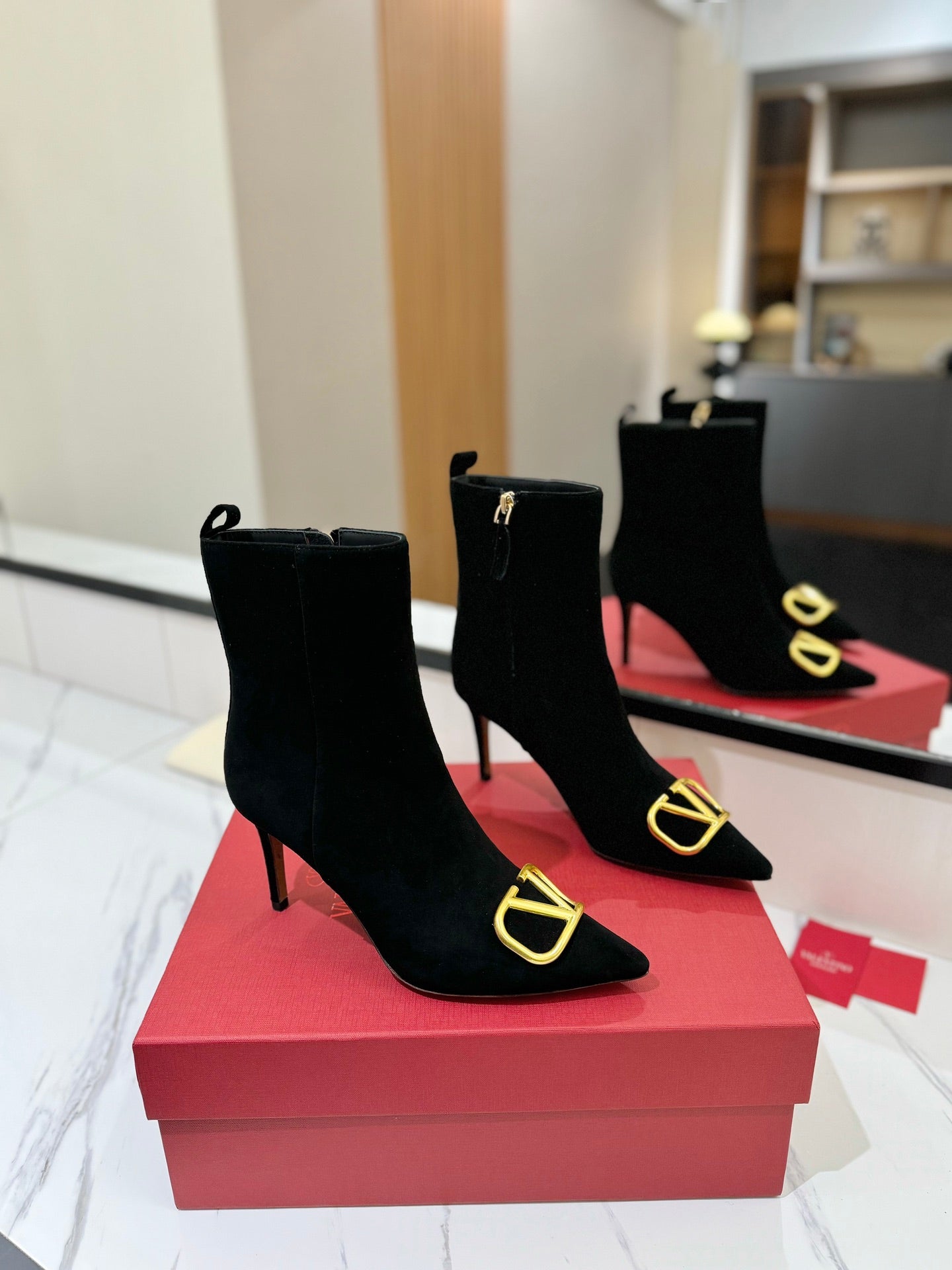 Valentino Heel Ankle Boots