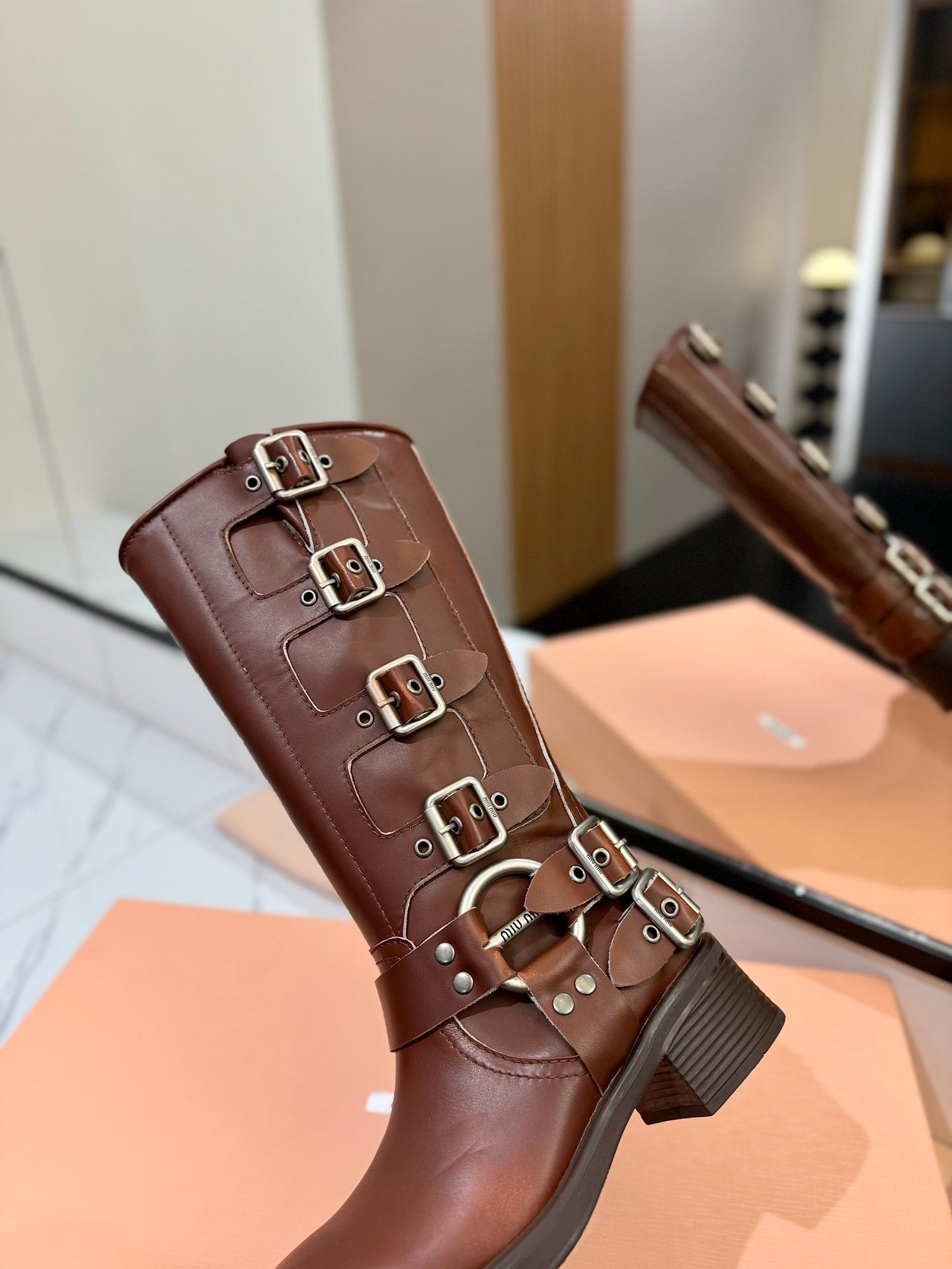 Miu Miu High Boots leather