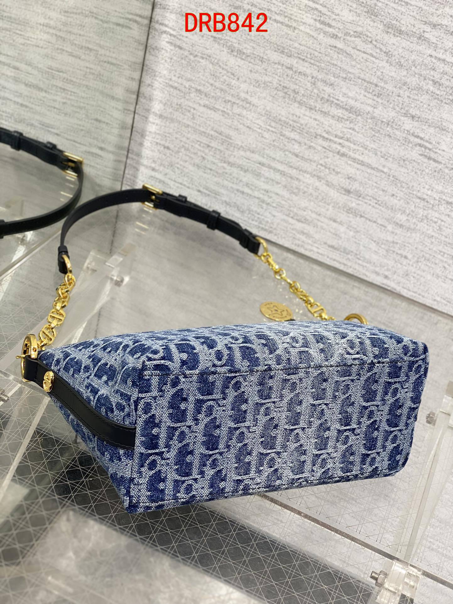 Dior denim Hobo bag with chain