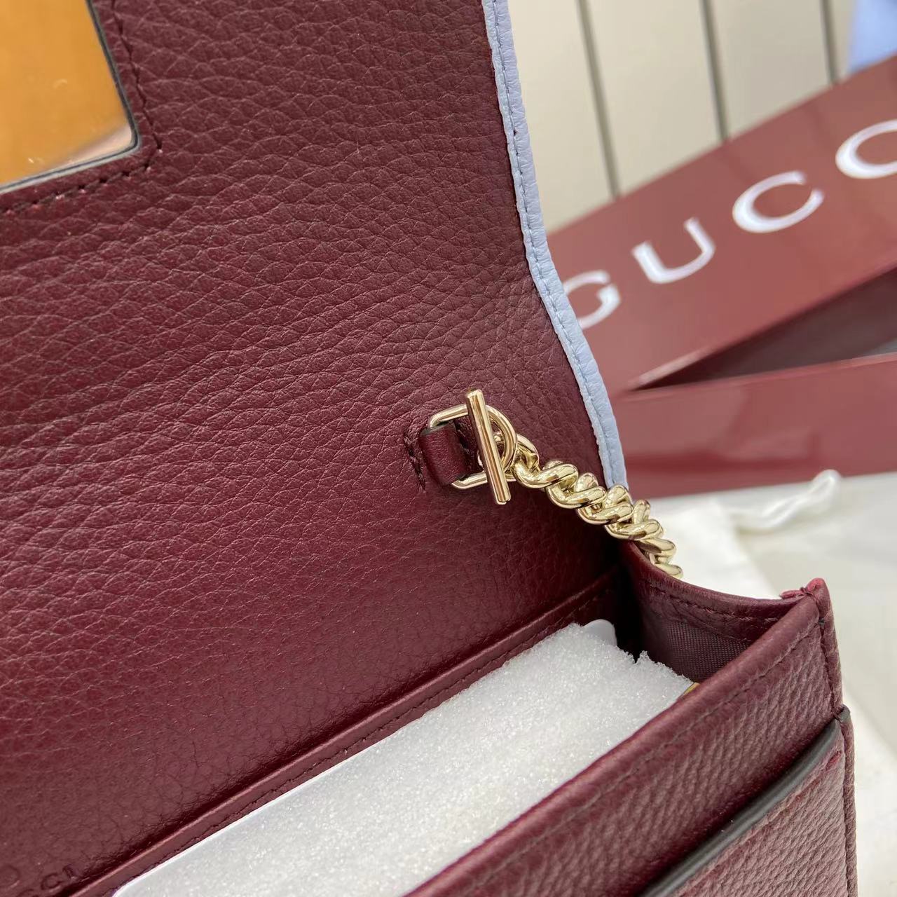 Gucci GG Marmont bi-color mini chain bag