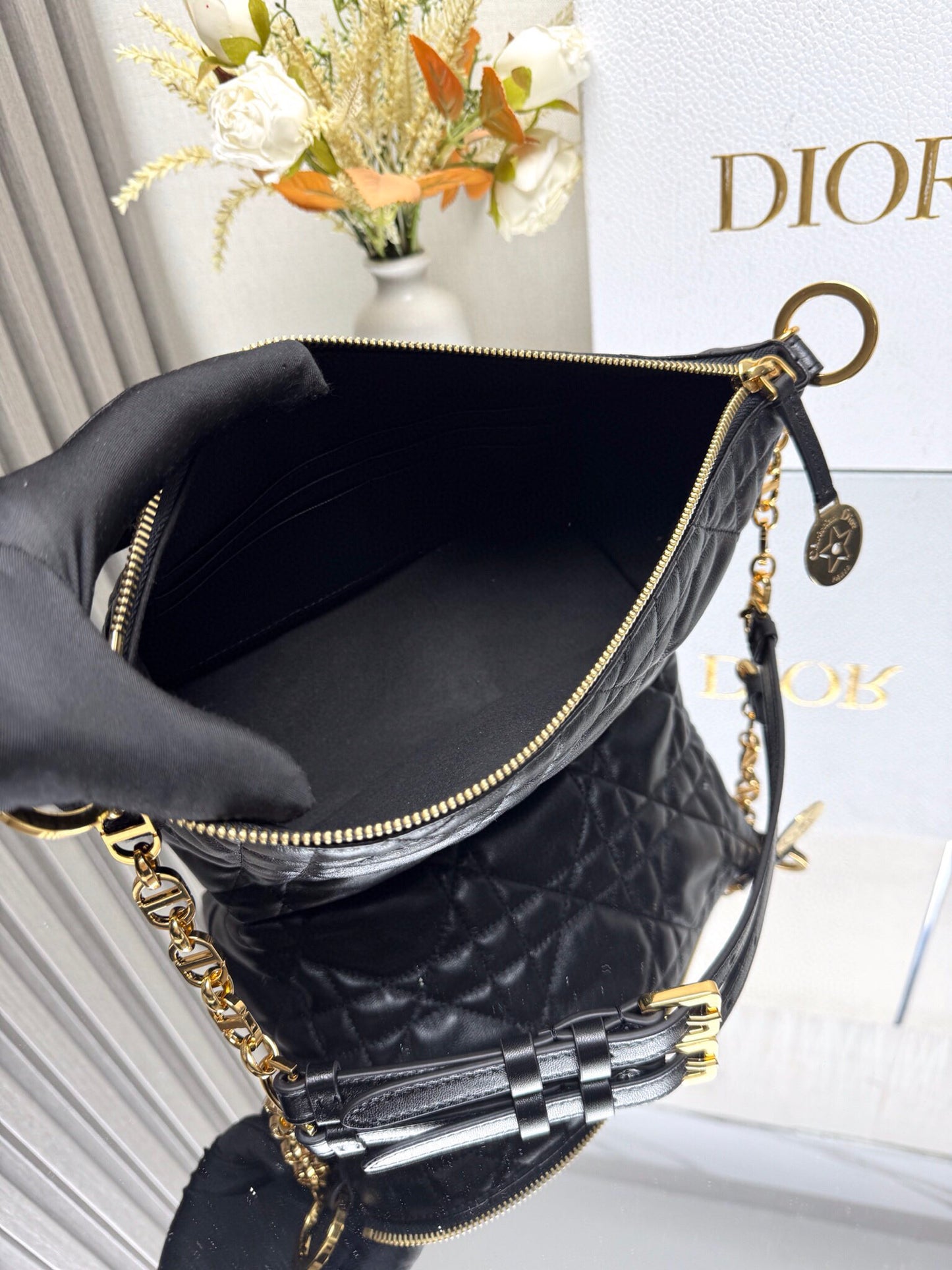 Dior Diorstar Hobo Bag with Chain