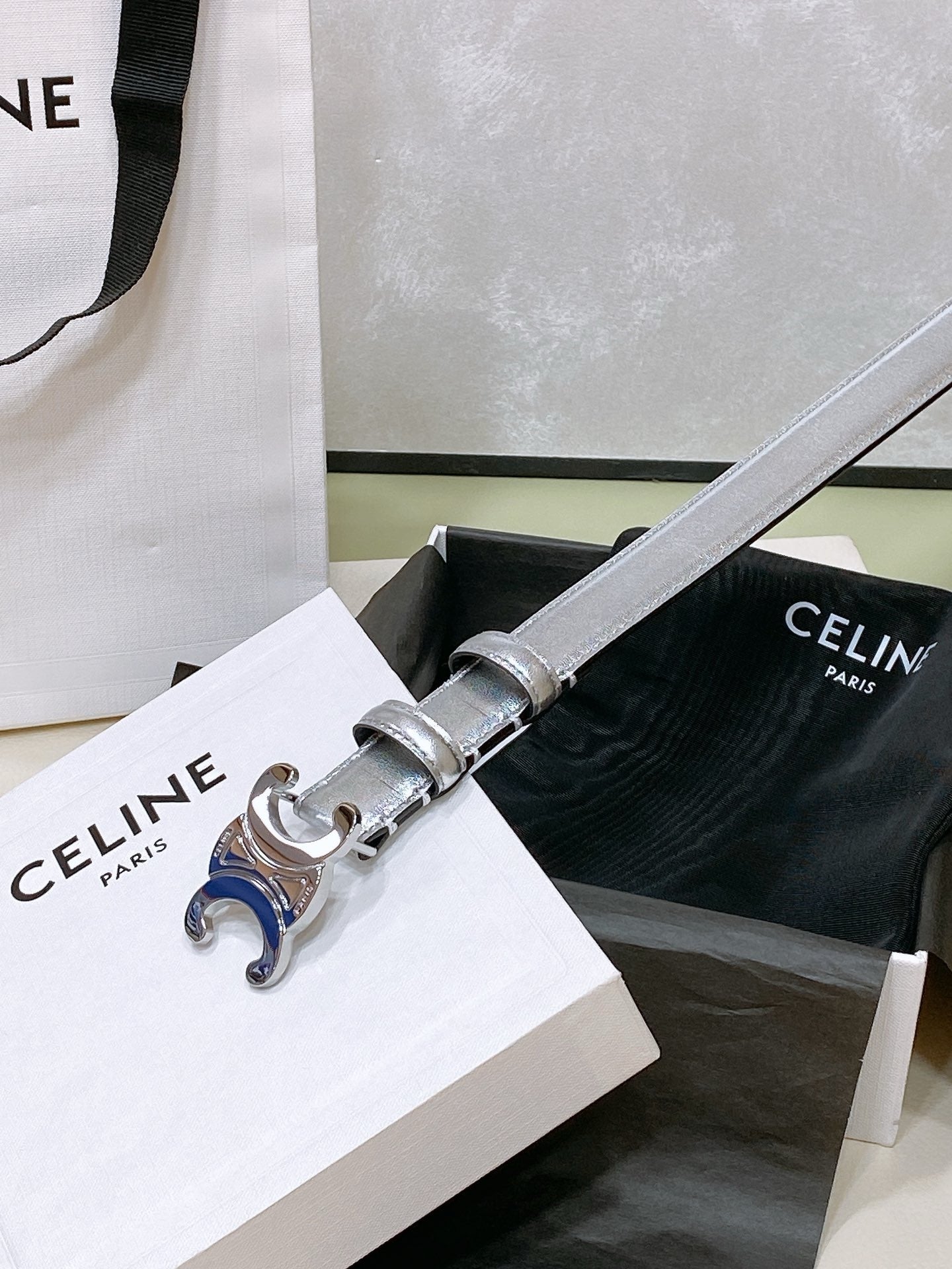 Celine Silver belt