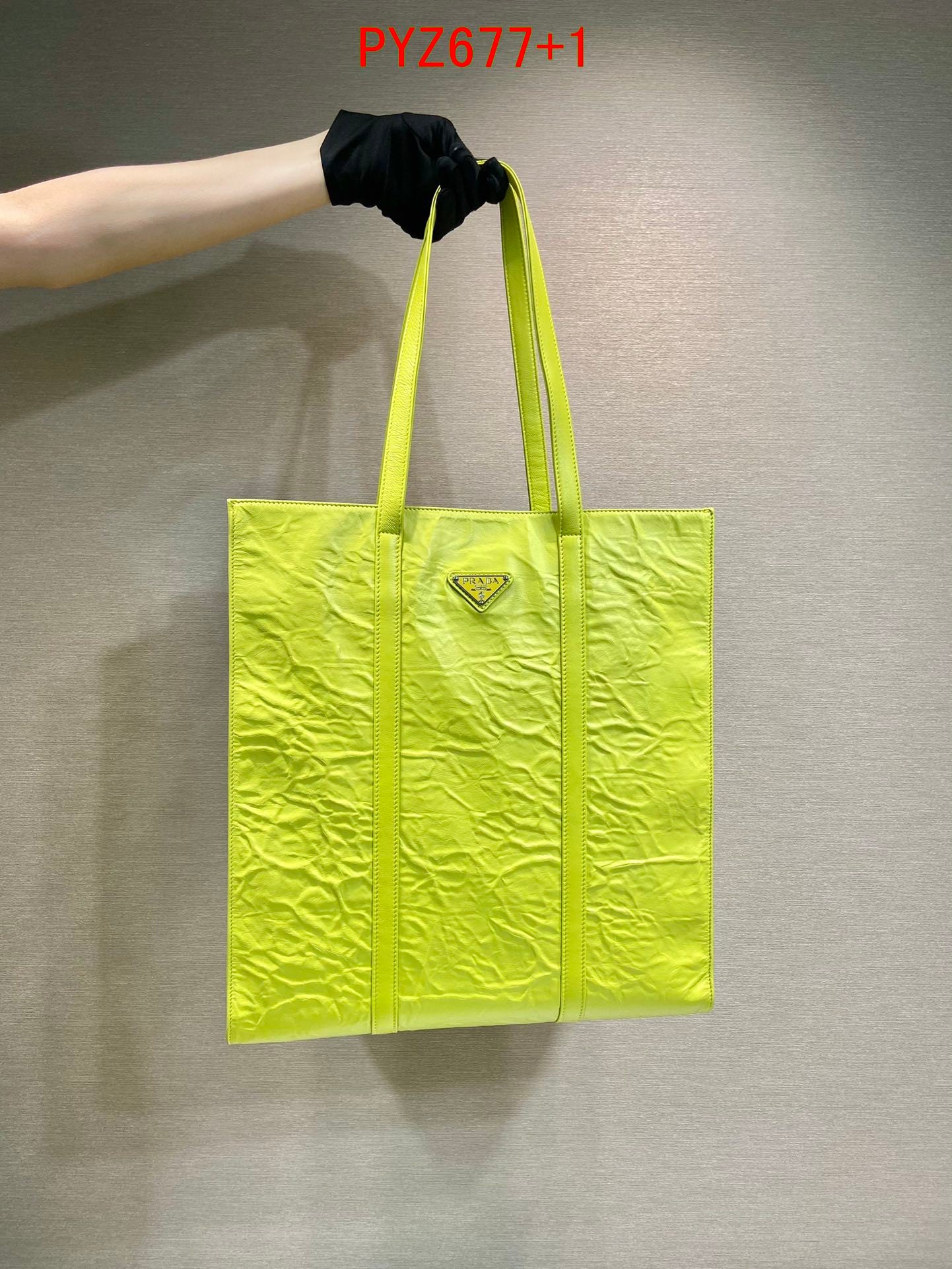 Prada Medium antique nappa leather tote bag