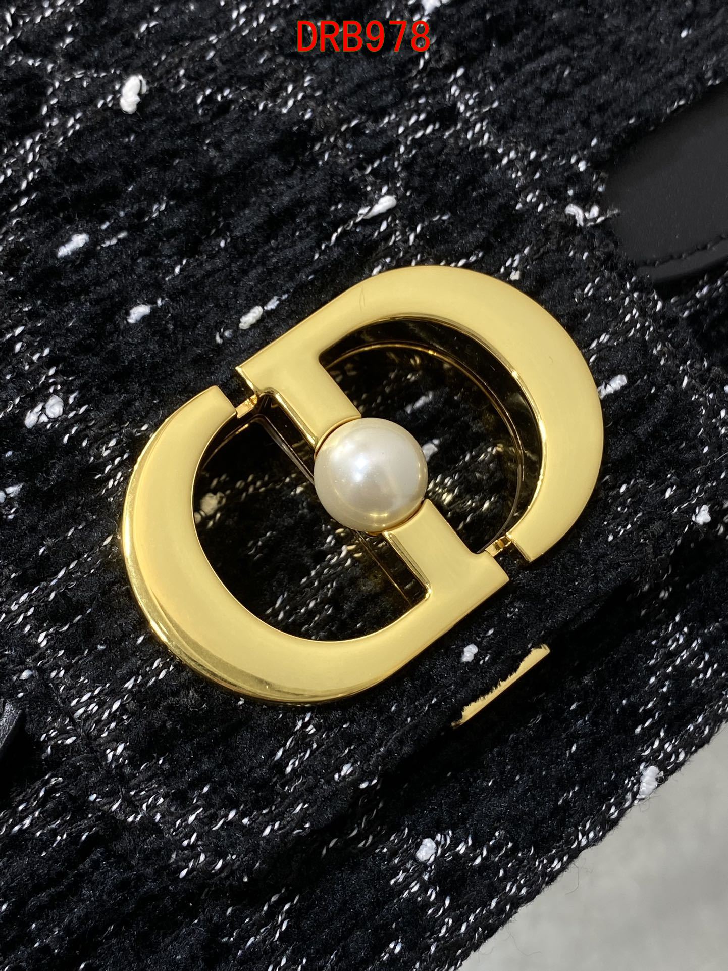 Dior Jolie Top Handle Tweed Bag