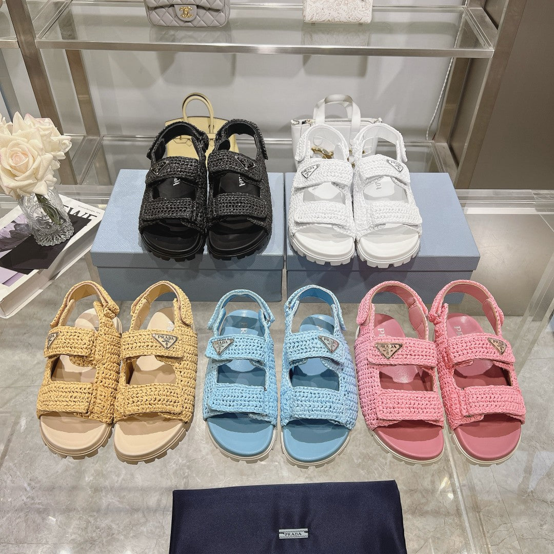Prada Straw sandals