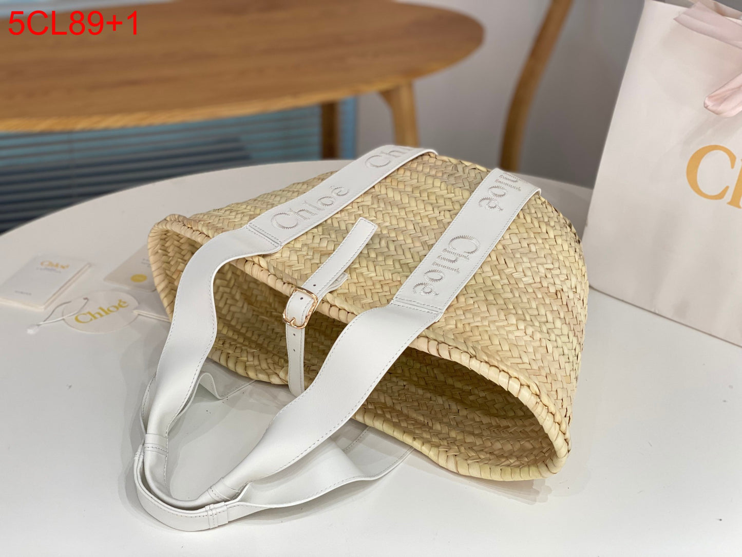 Chloe Straw Tote Bag