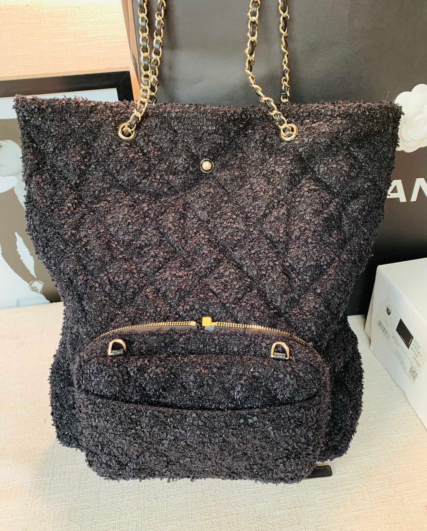 Chanel Shearling Backpack