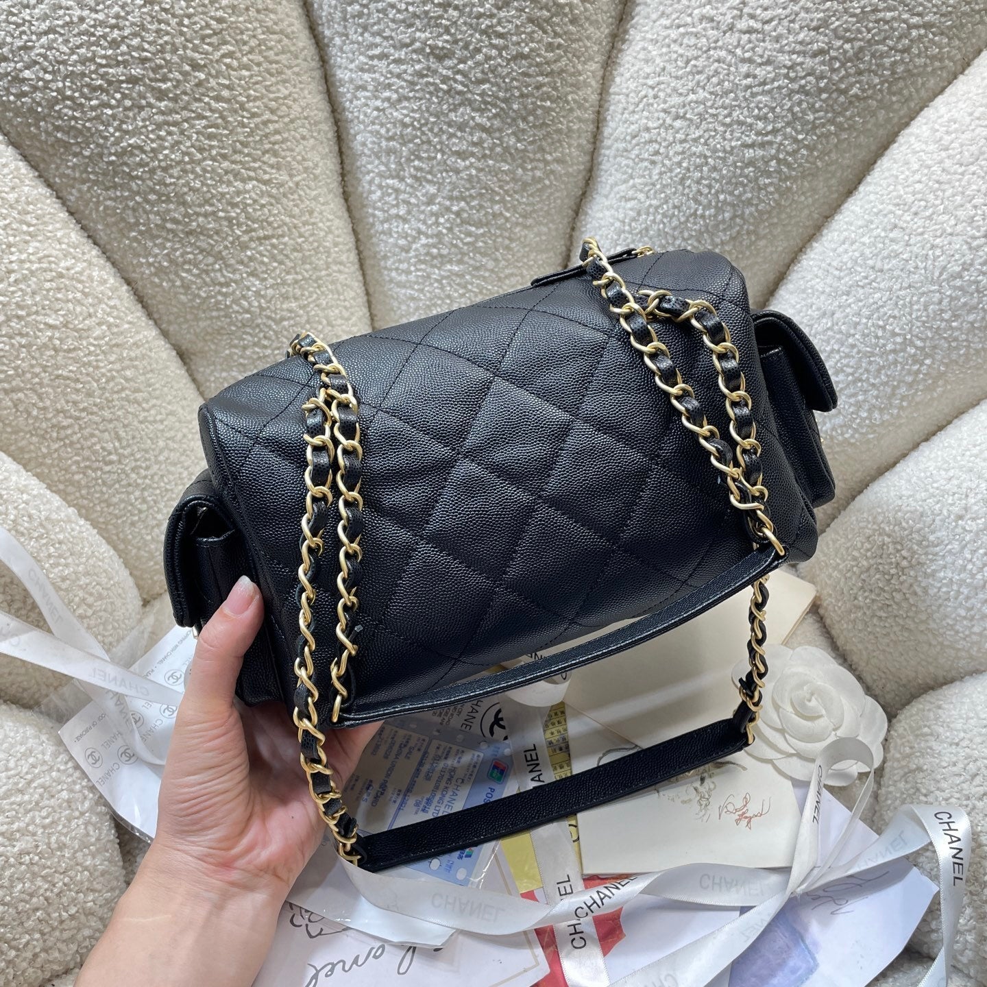 Chanel Small leather bowling bag