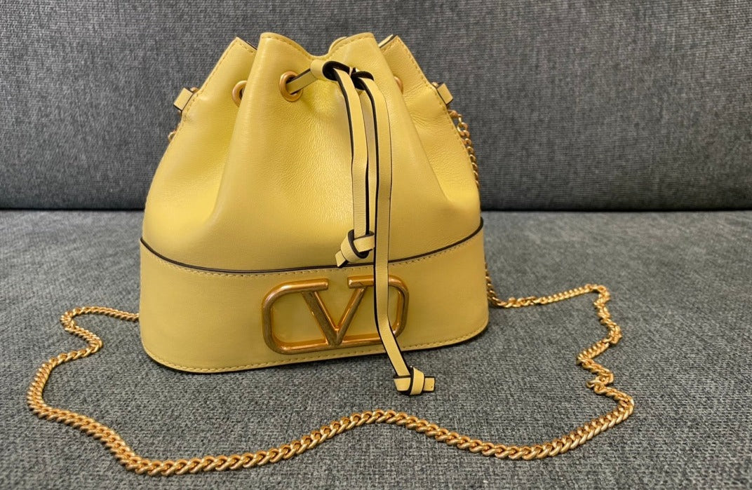 Valentino Leather Mini Bucket Bag