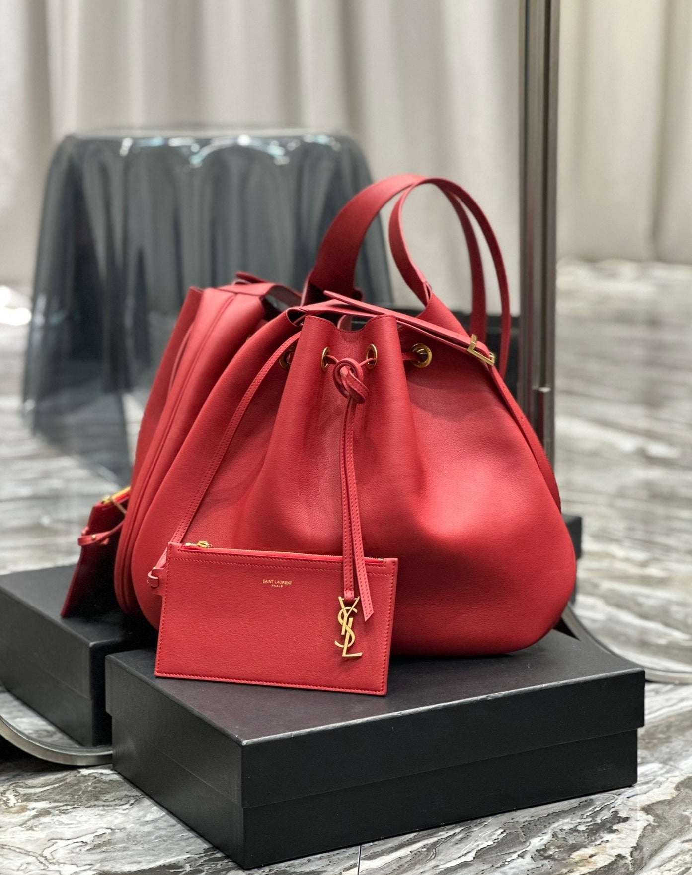 YSL Flat Hobo Bag