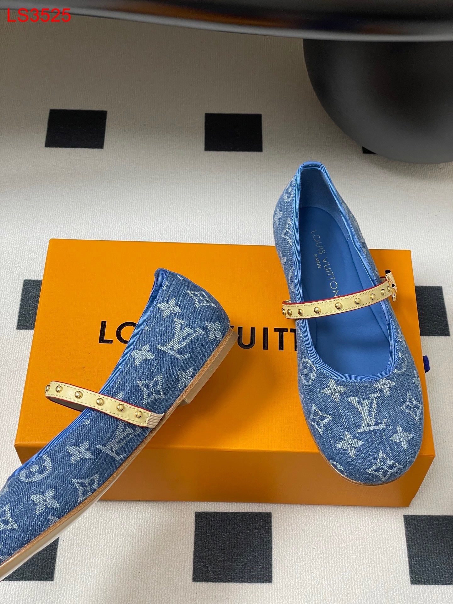 Louis Vuitton Denim Ballerina Flats