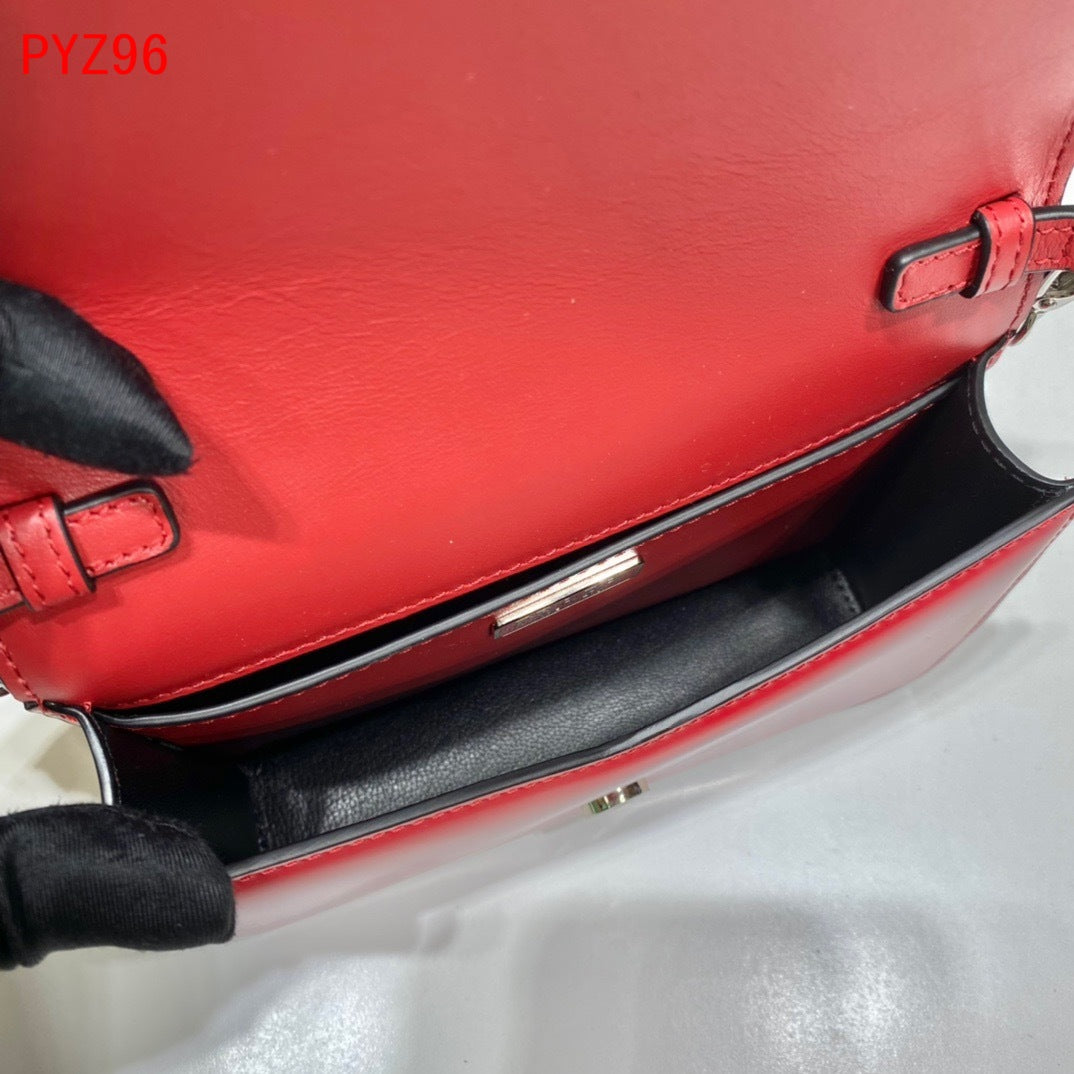 Prada Brushed leather shoulder bag