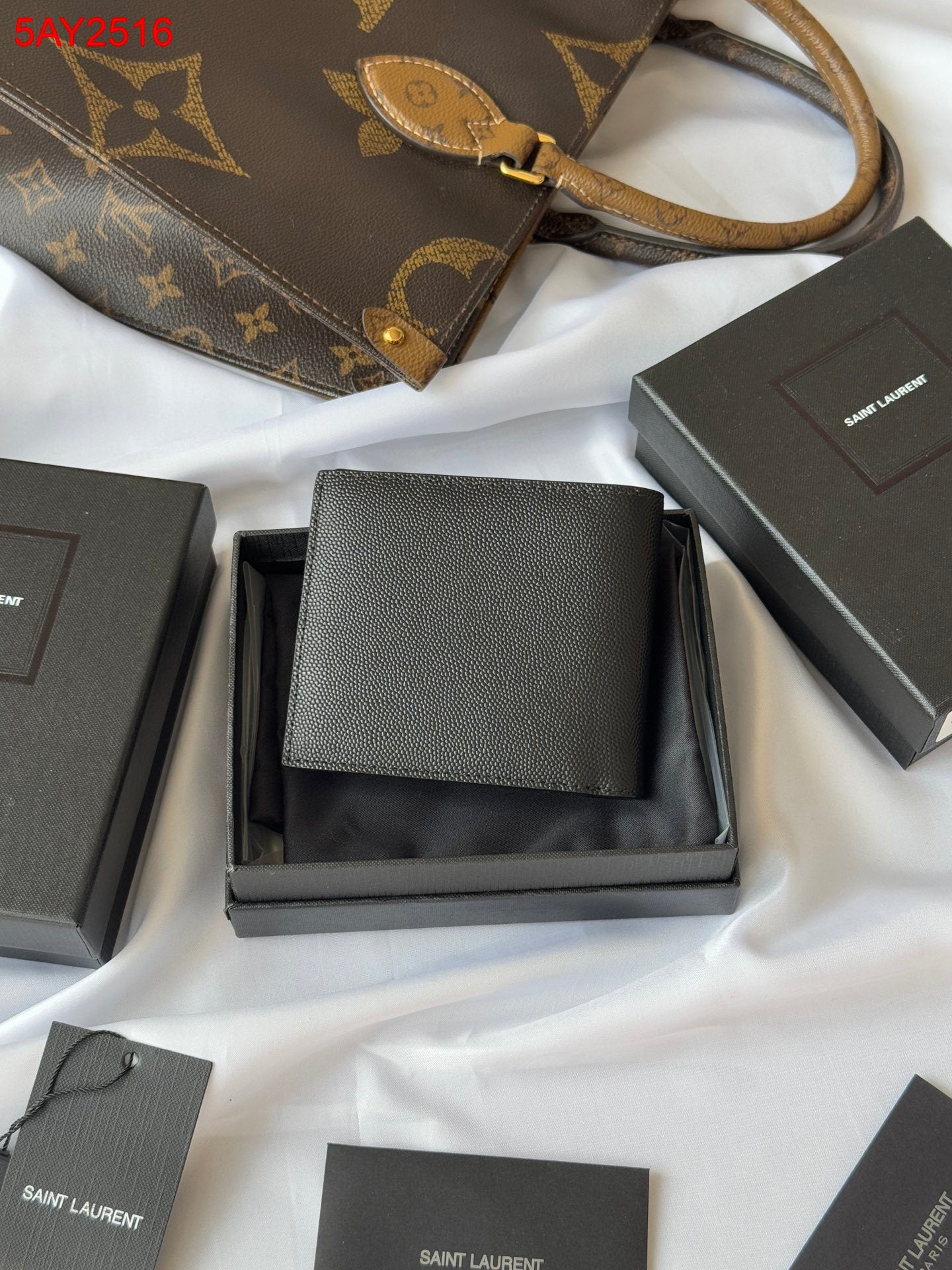 YSL Monogram Mini Wallet