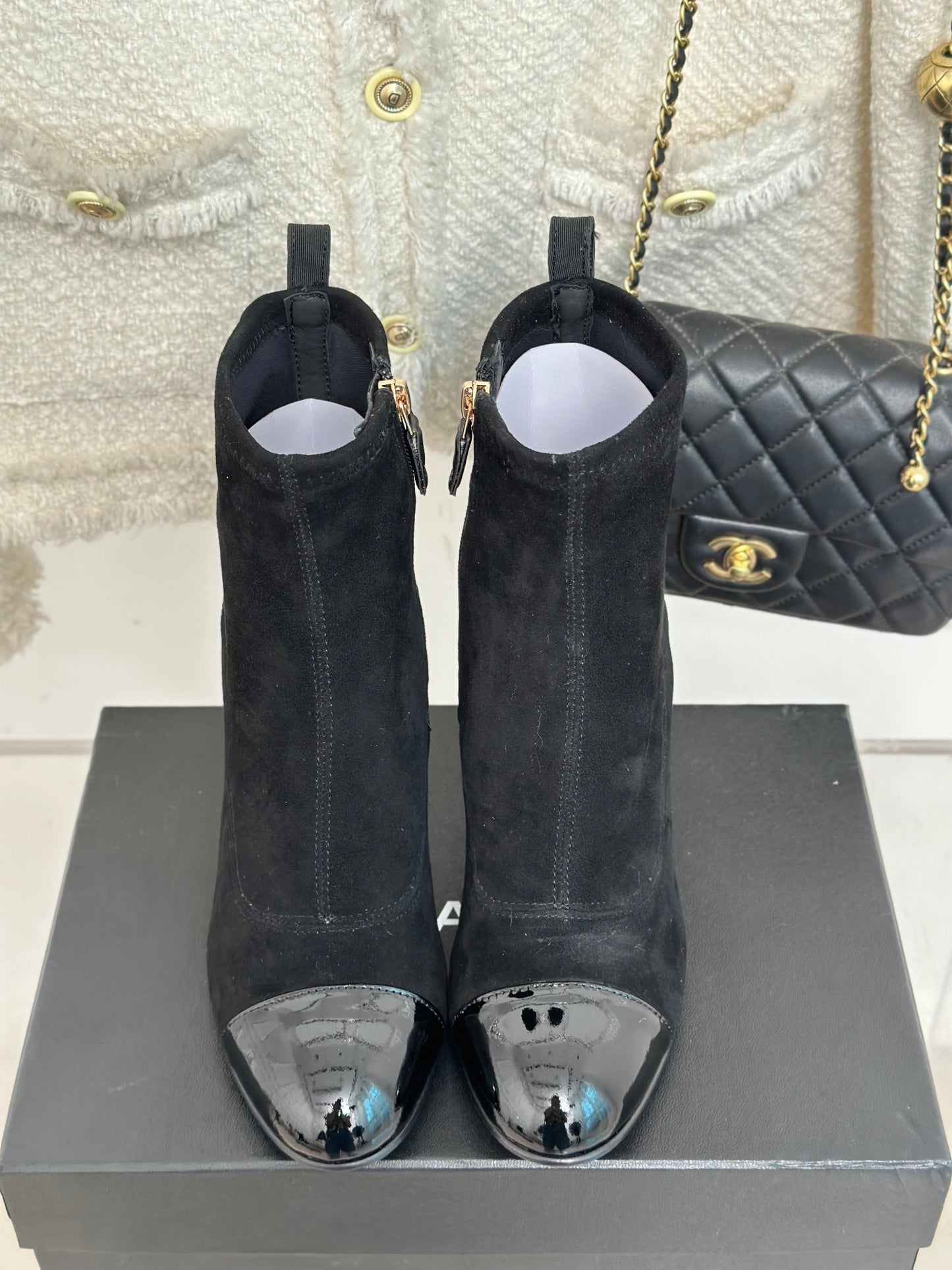 Chanel Ankle Heel Boots