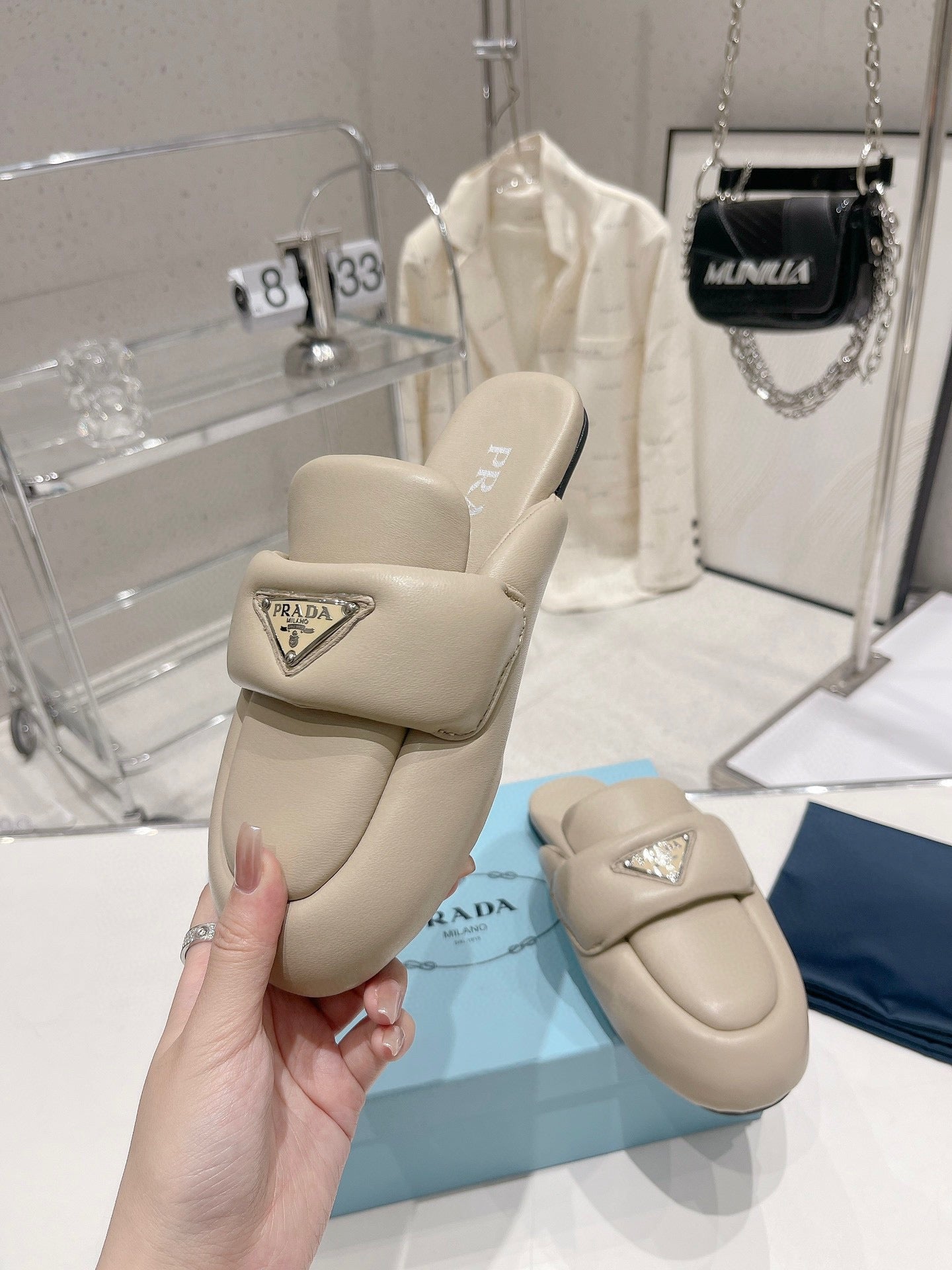 Prada Puffer Slides