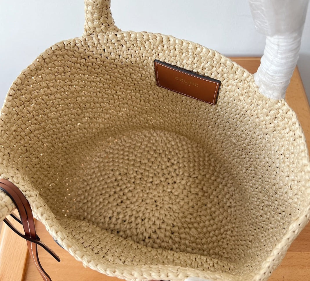 Celine Triomphe Straw bag