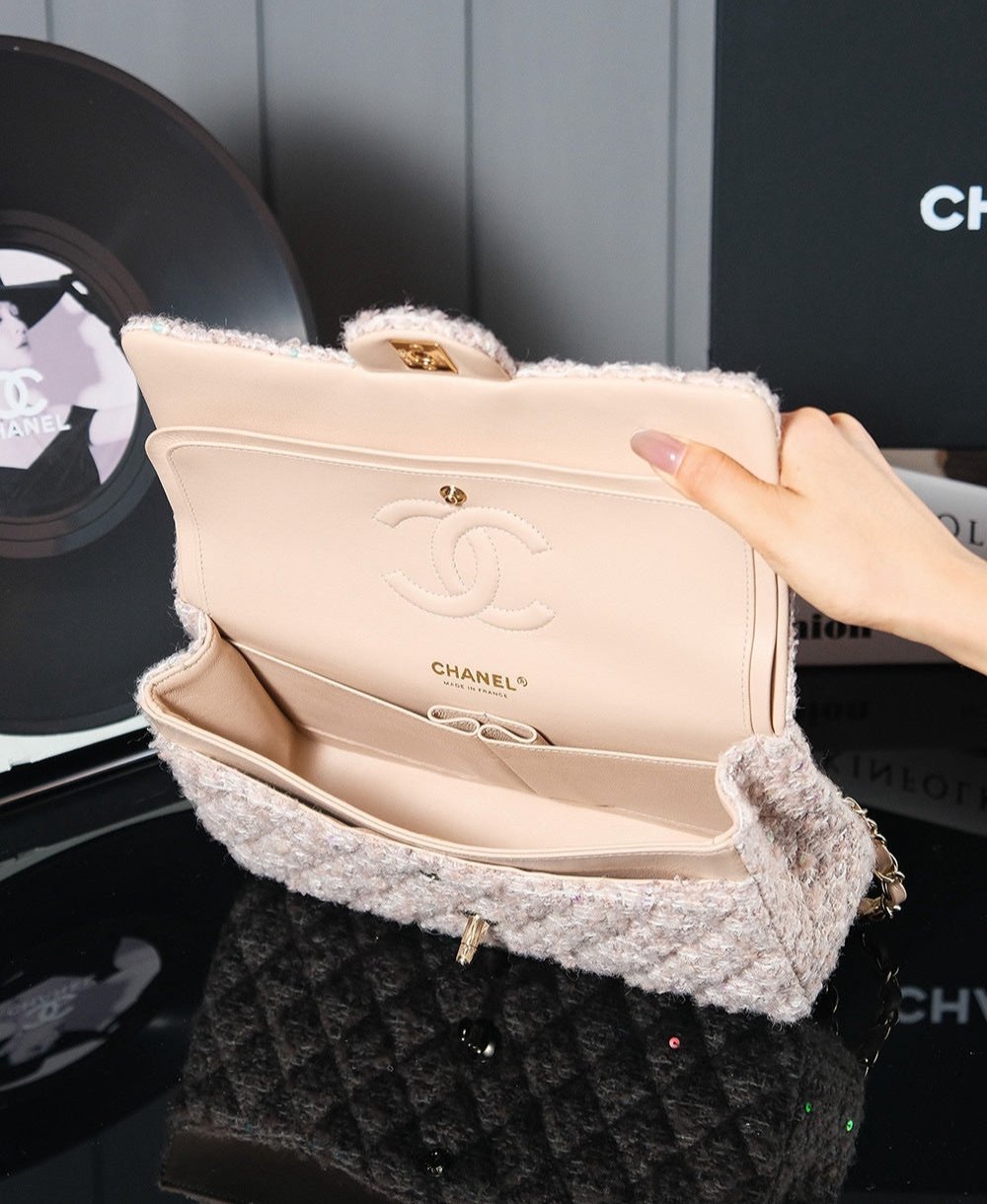 Chanel Tweed Flap bag 20 and 25.5 cm