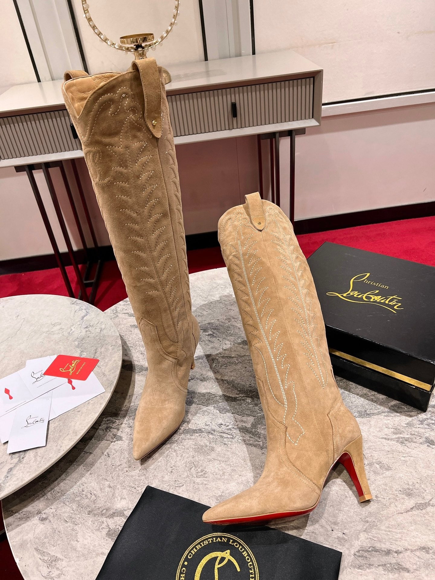 Christian Louboutin Heel High Suede Boots
