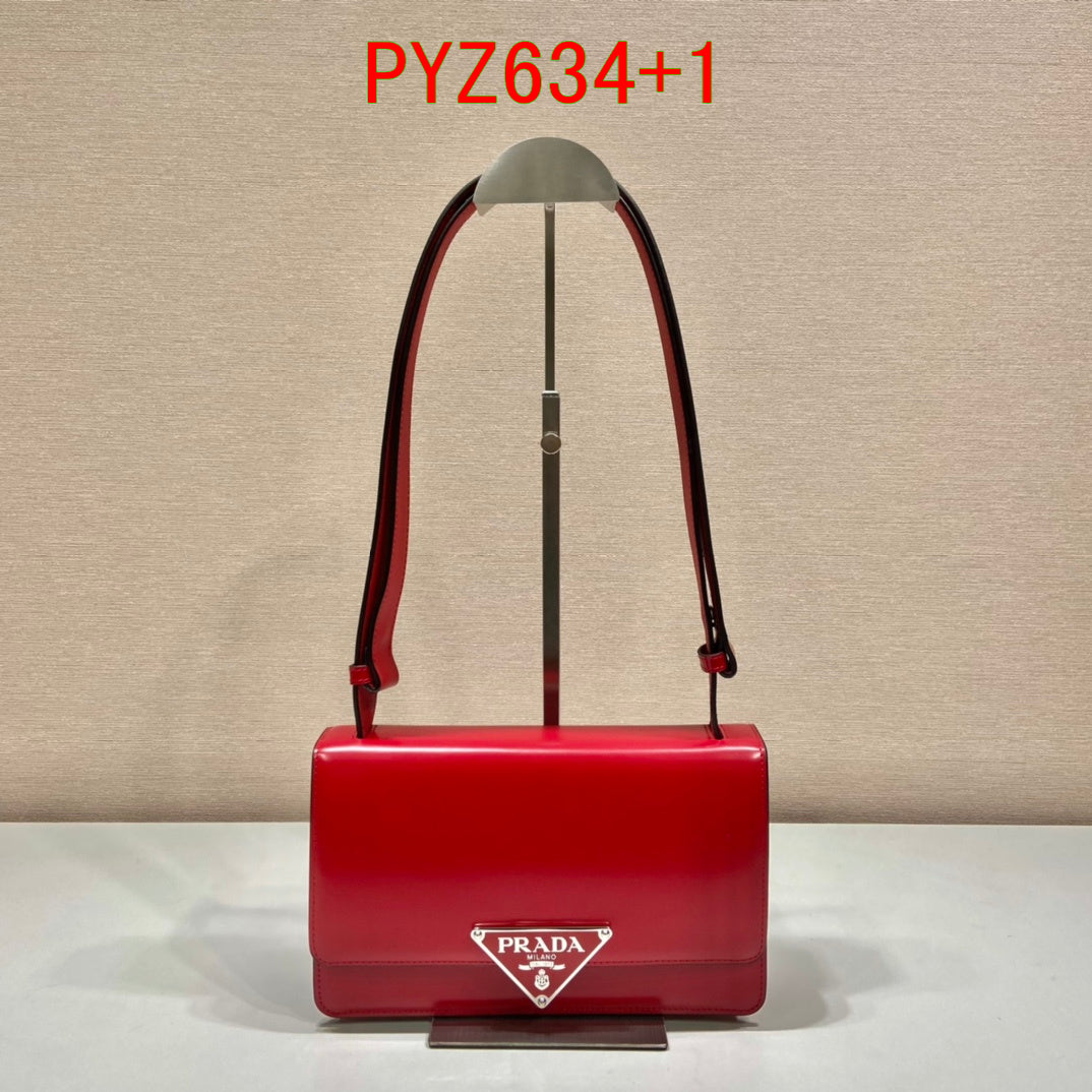 Prada Emblème brushed-leather bag