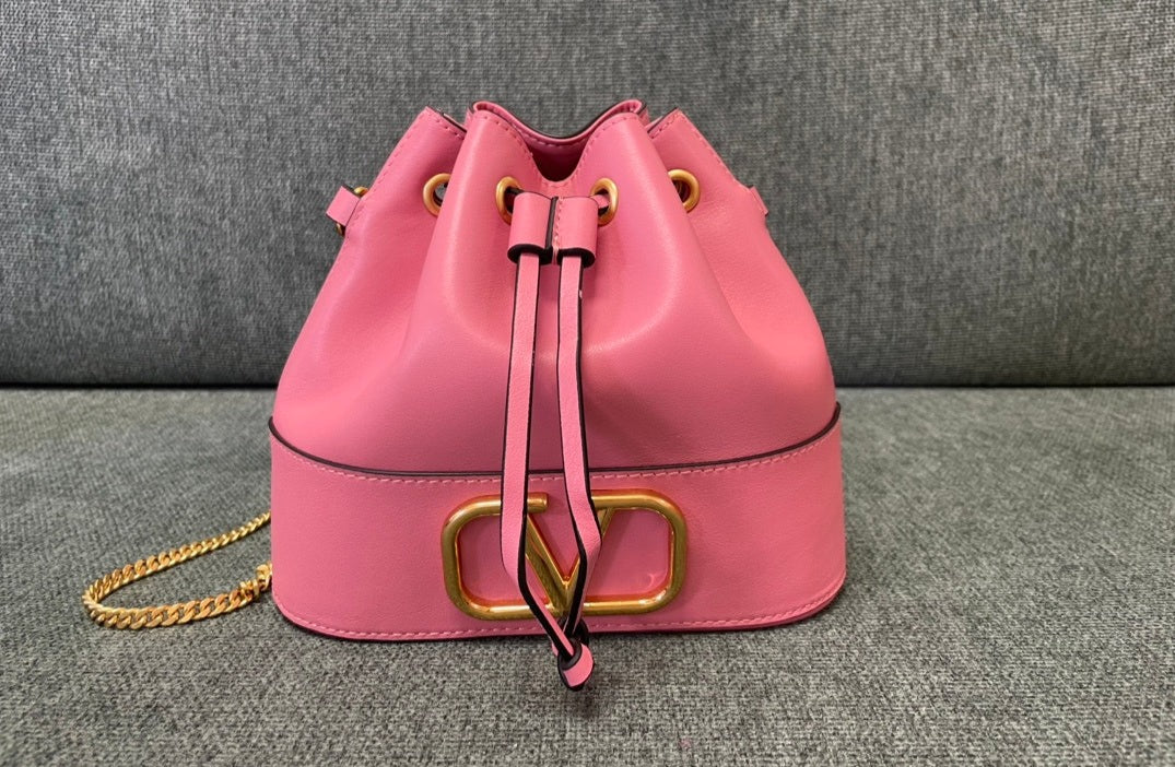 Valentino Leather Mini Bucket Bag