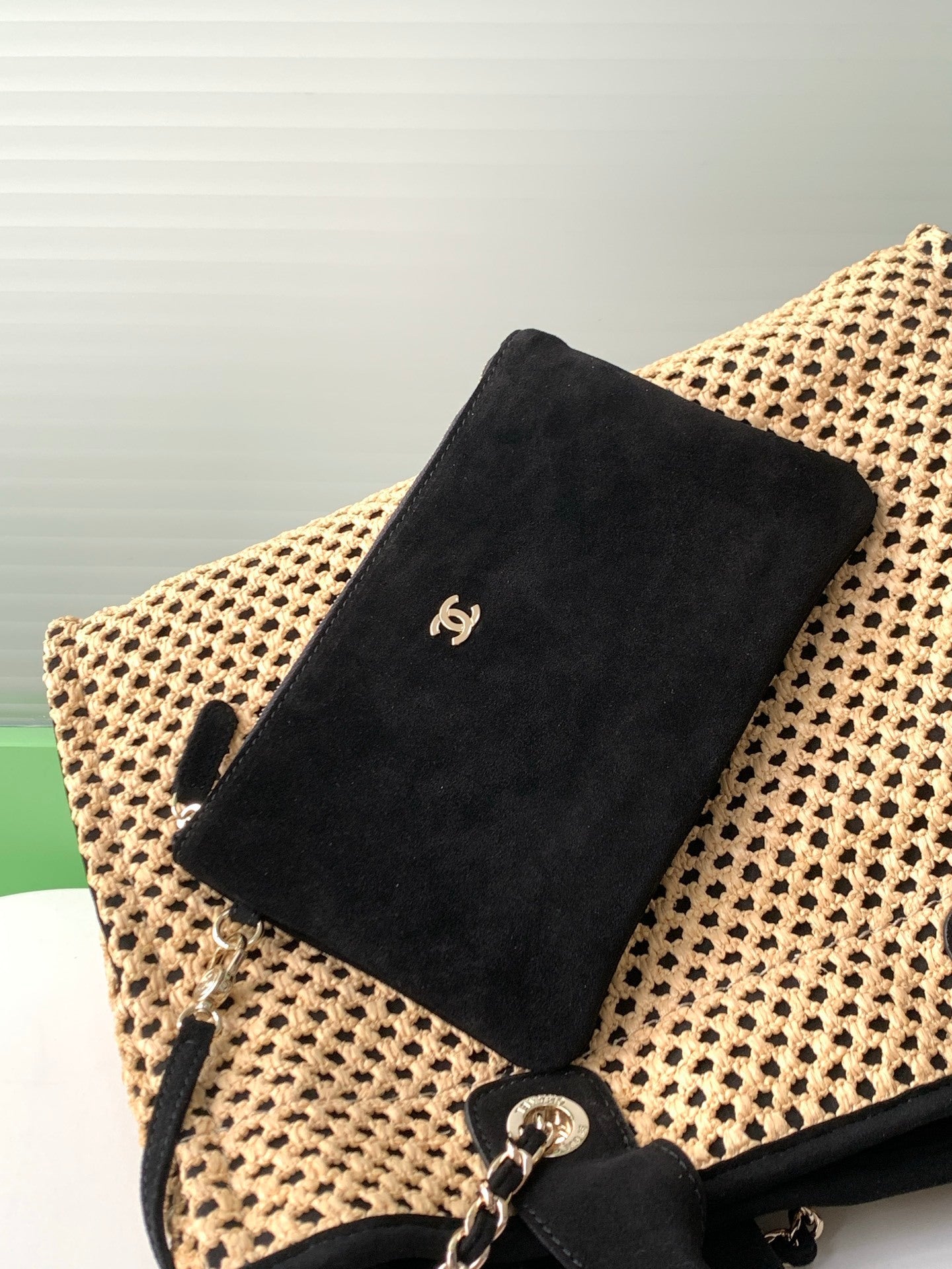 Chanel Straw Deauville 34 and 38 tote bag
